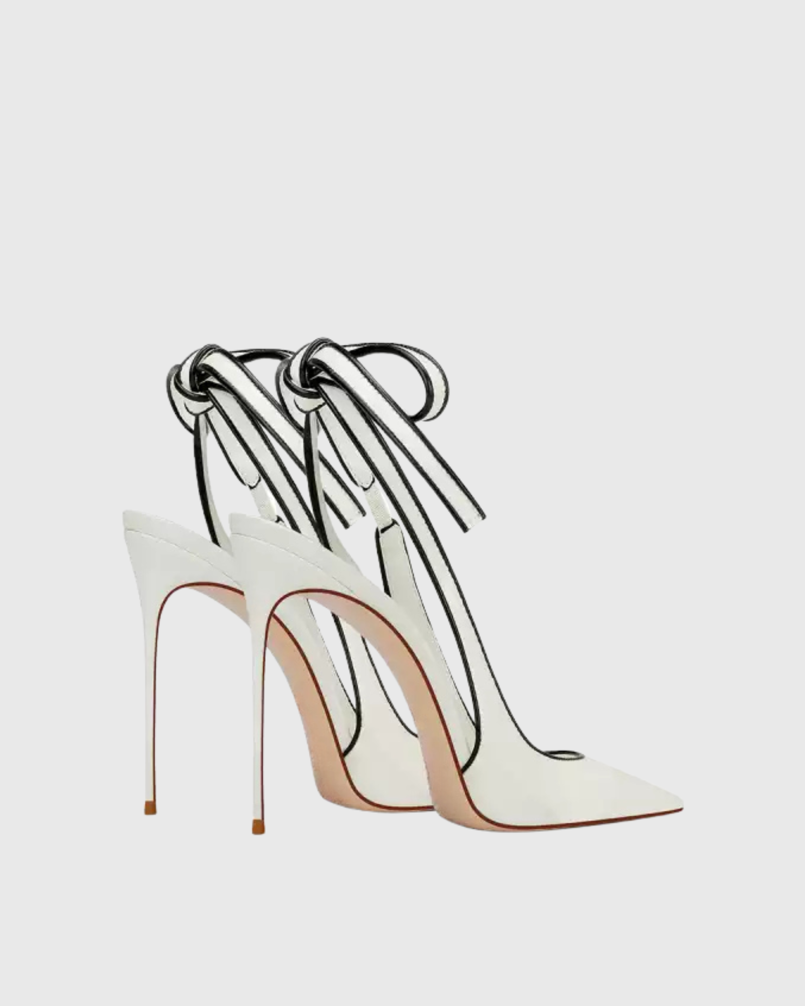 Saidi Bow Splicing Pumps In White