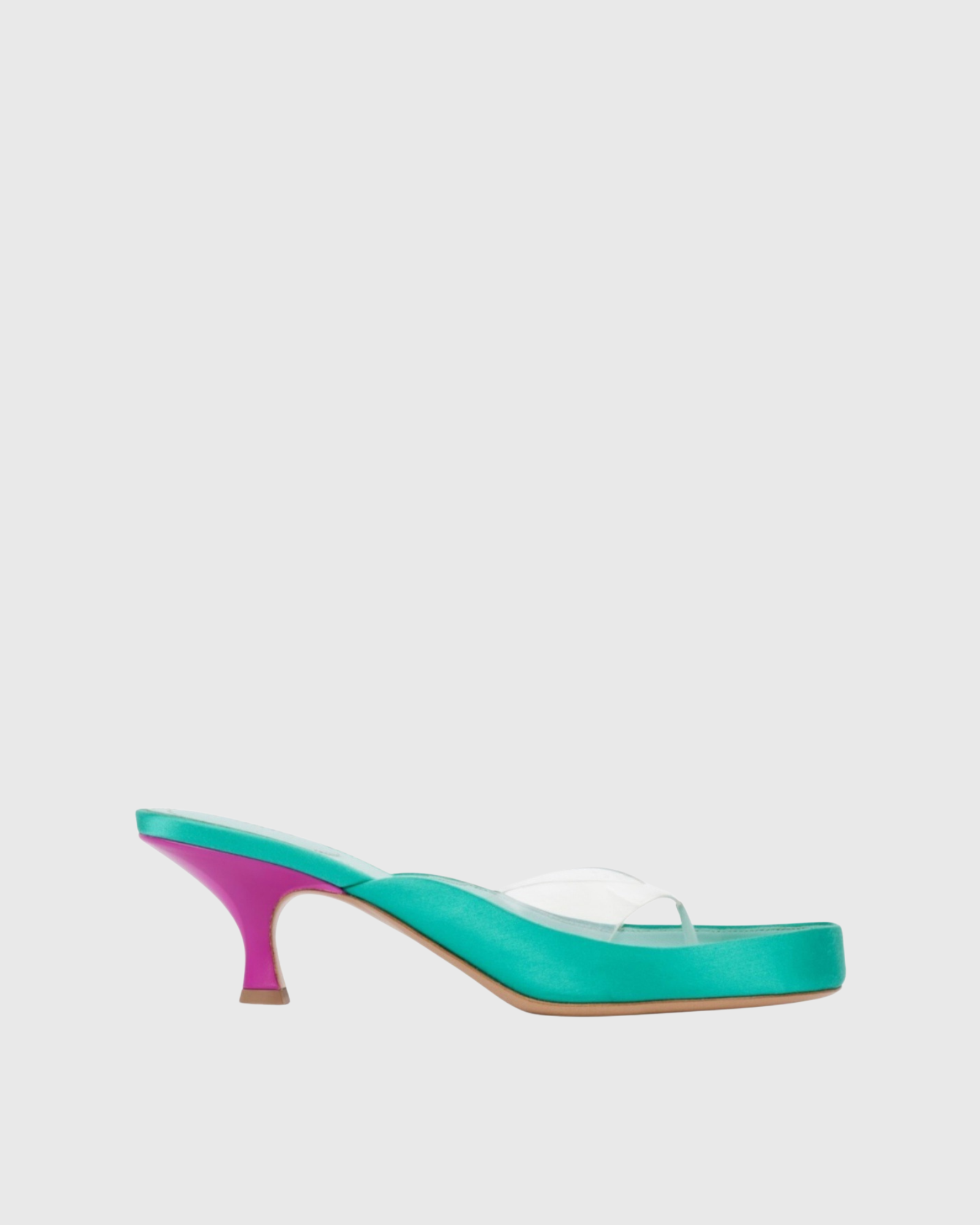 Kari Splicing Thong Mules In Green