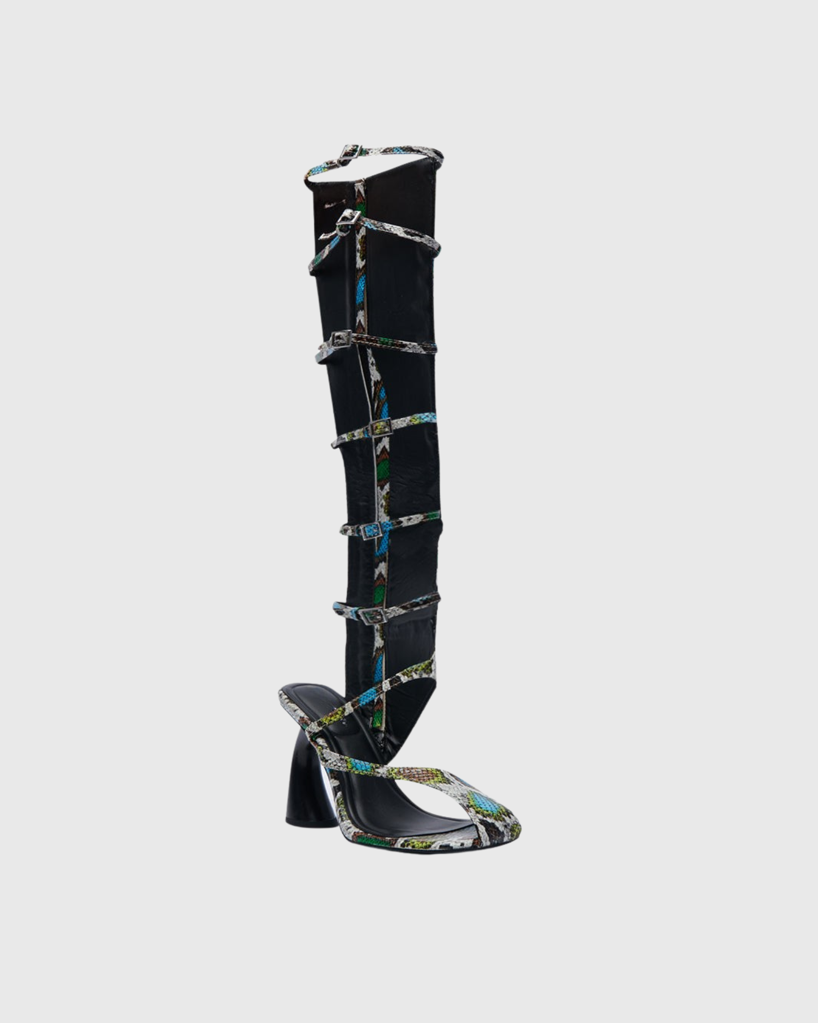 Moira Snake Print Strappy Sandals 