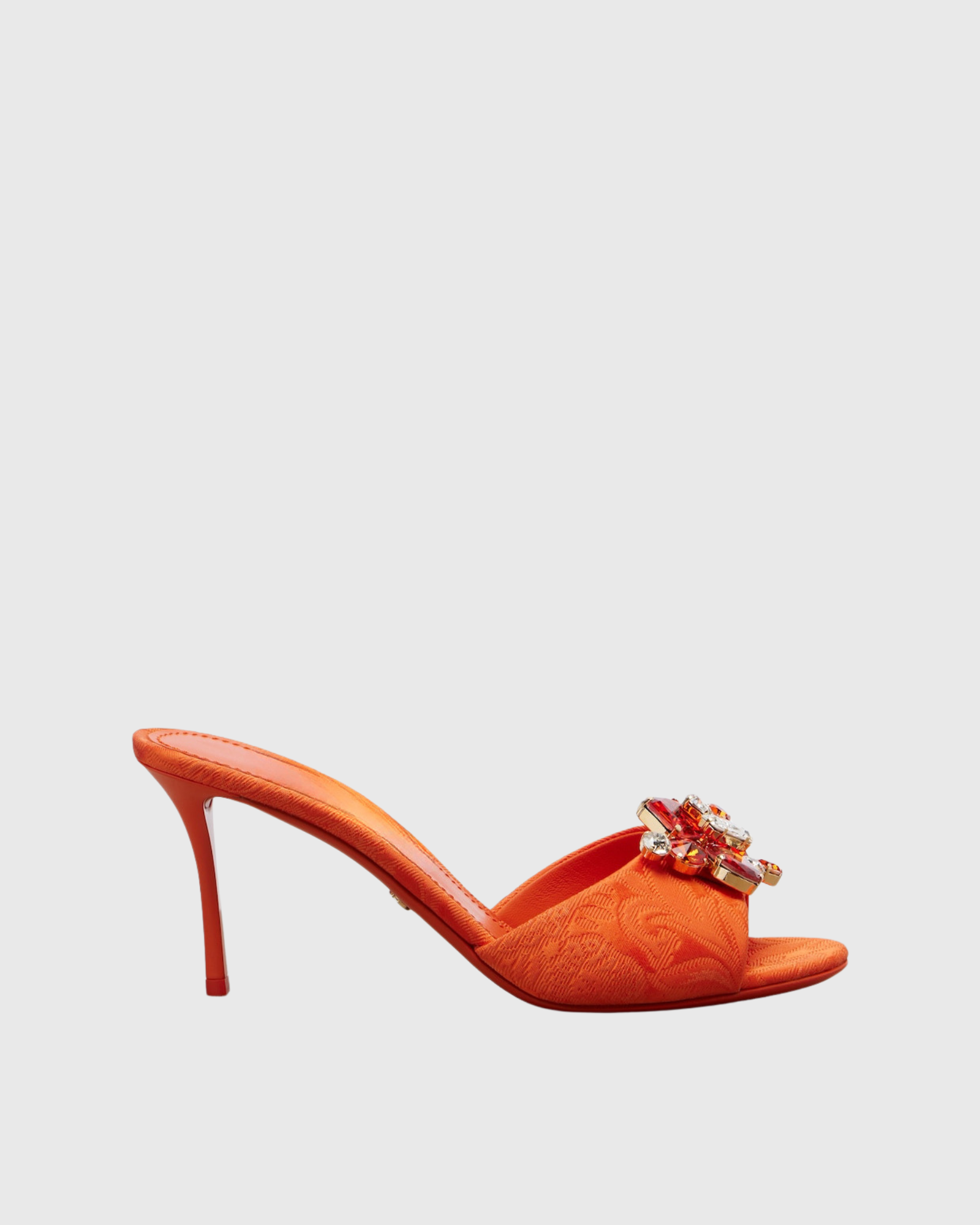 Moe Rhinestone Mules In Orange