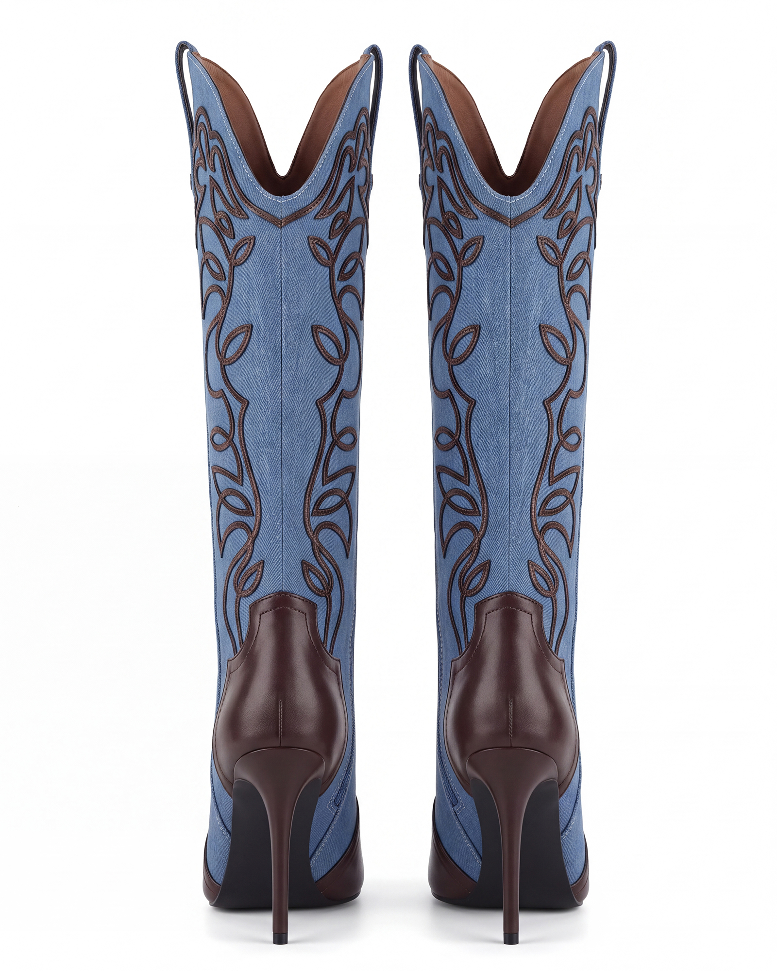 Somi Wide Calf Knee High Cowboy Boots