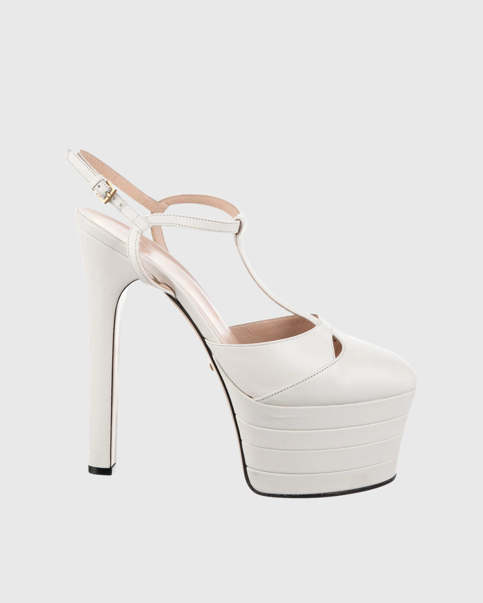 Dionisia Vintage Platform Heels In White