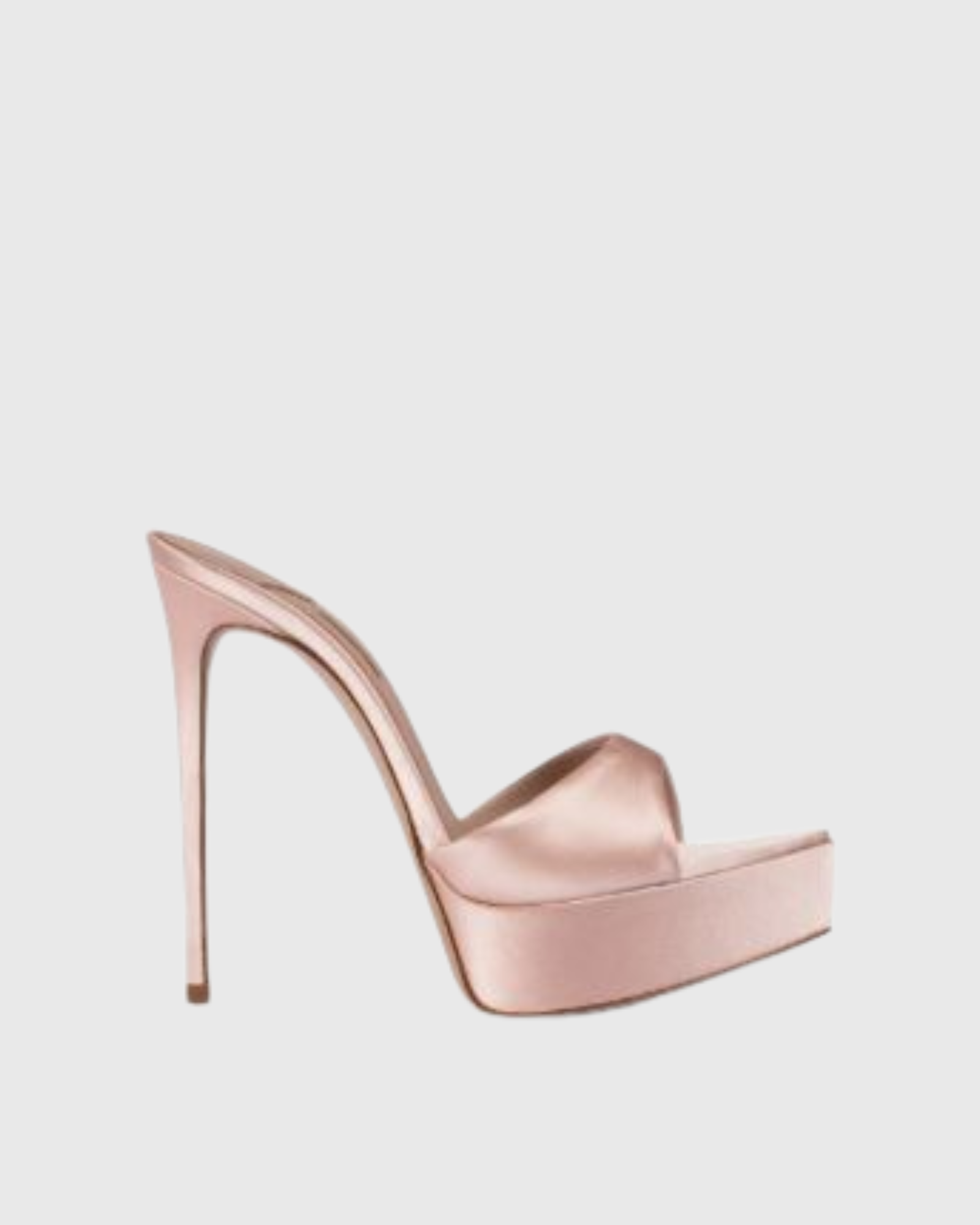 Florence Platform Satin Mules In Pink