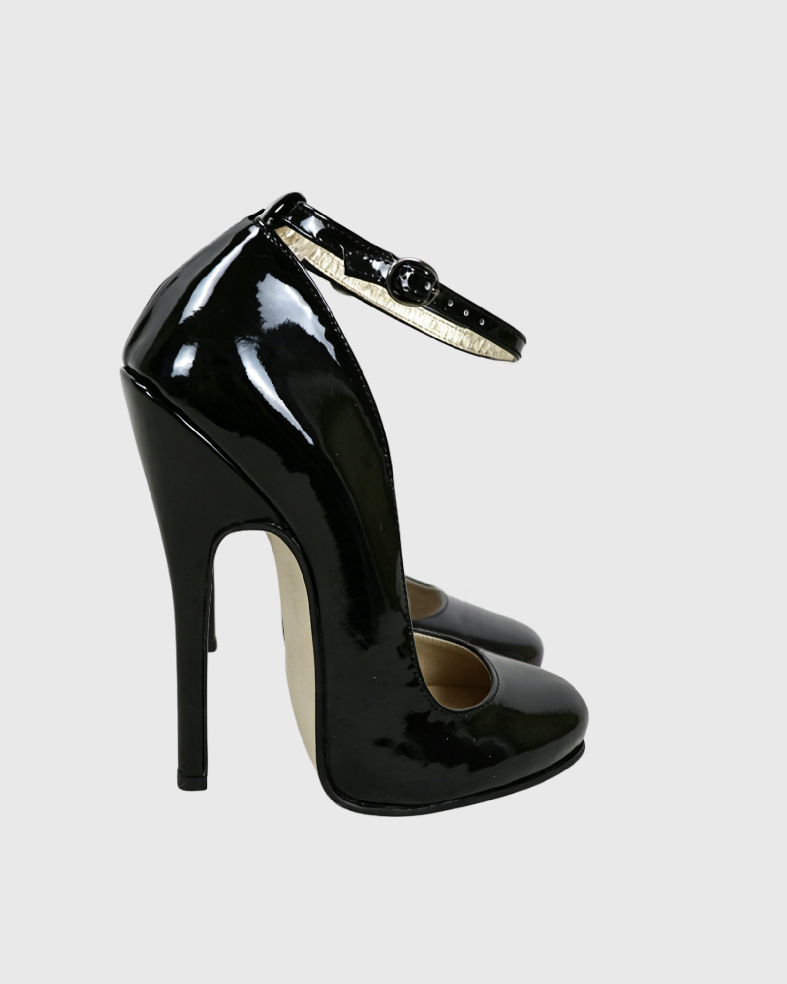 Jolie Fetish Strap Pumps In Black
