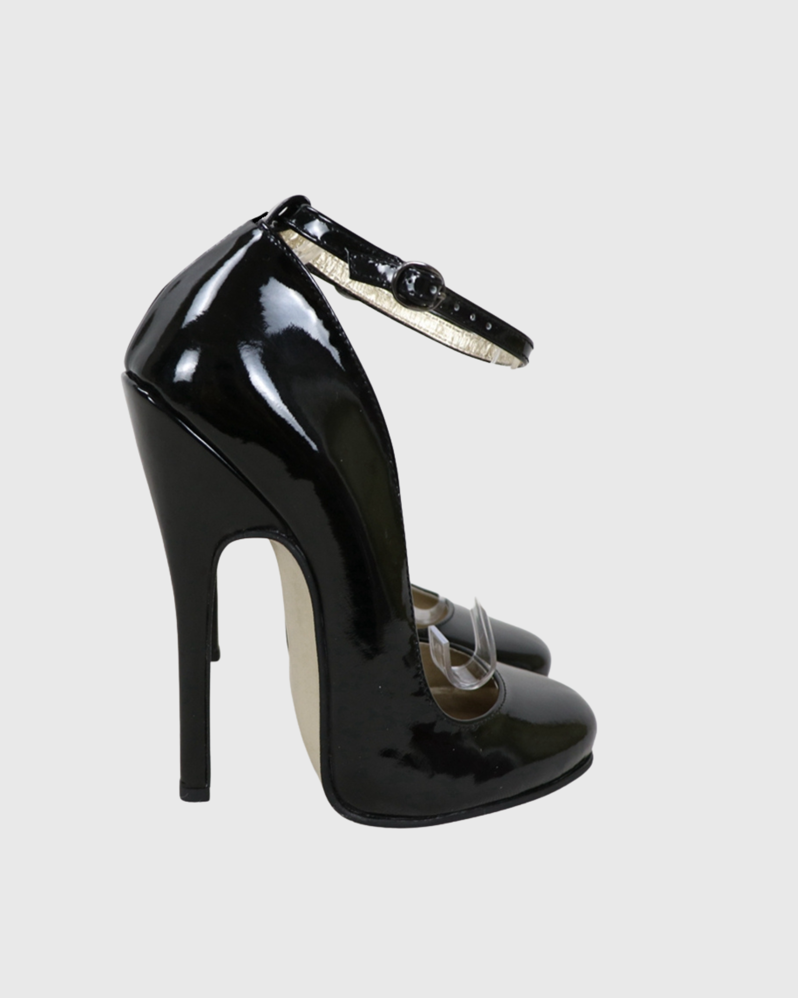 Jolie Fetish Strap Pumps In Black
