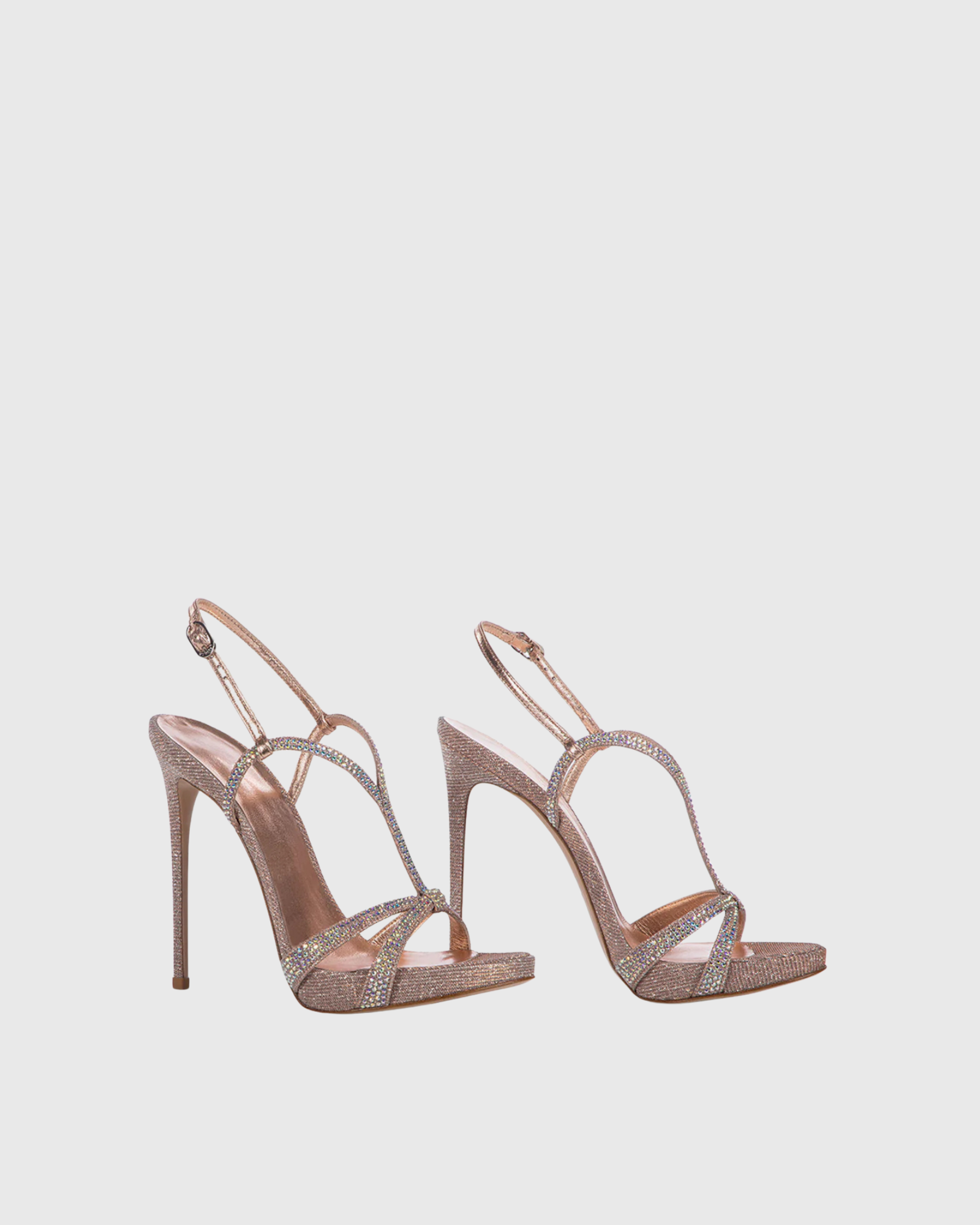Bernice Diamente Strap Glitter Sandals In Pink