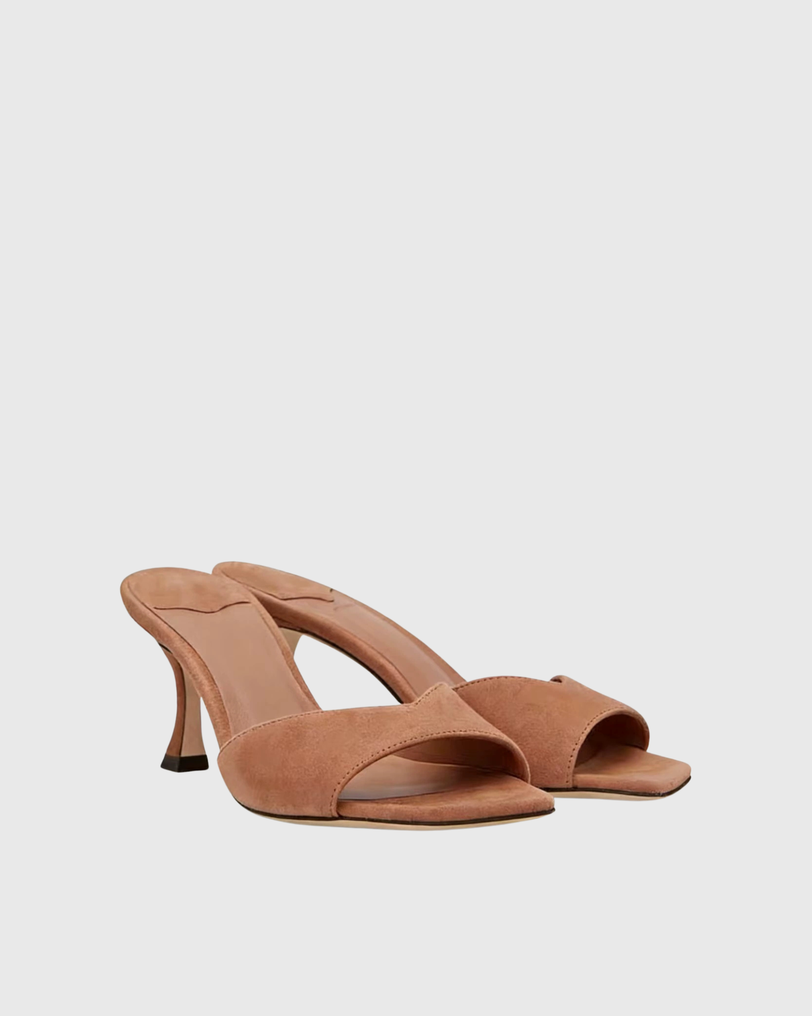 Gilberta Open Toe Mules In Camel