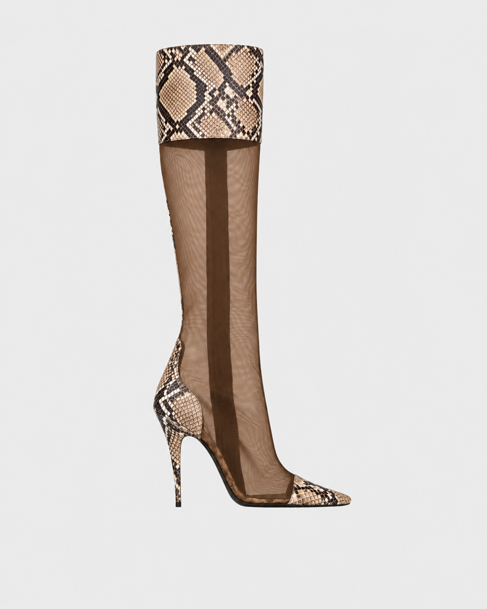 Merei Leopard Print Splicing Boots