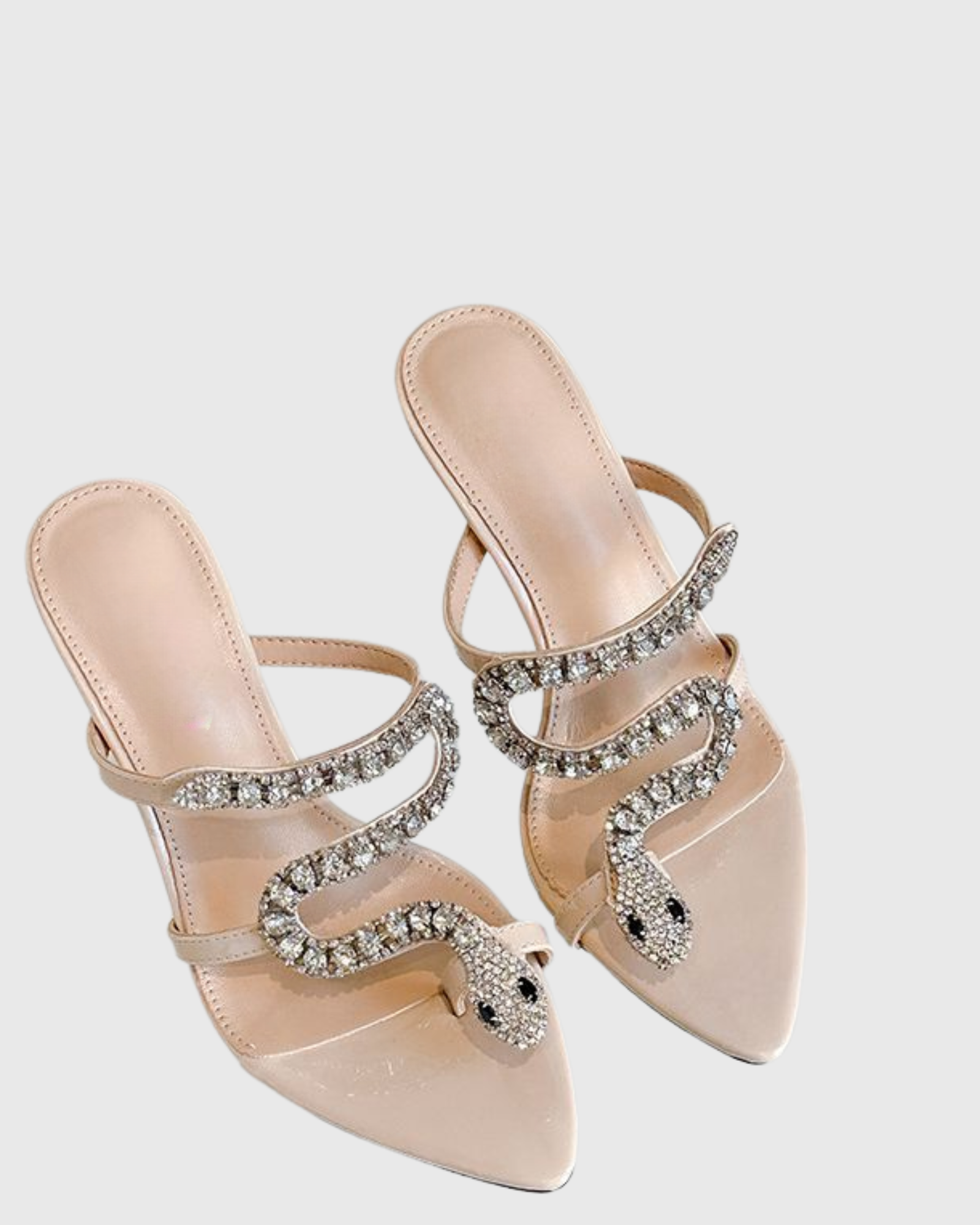 Ife Rhinestone Snake Mules