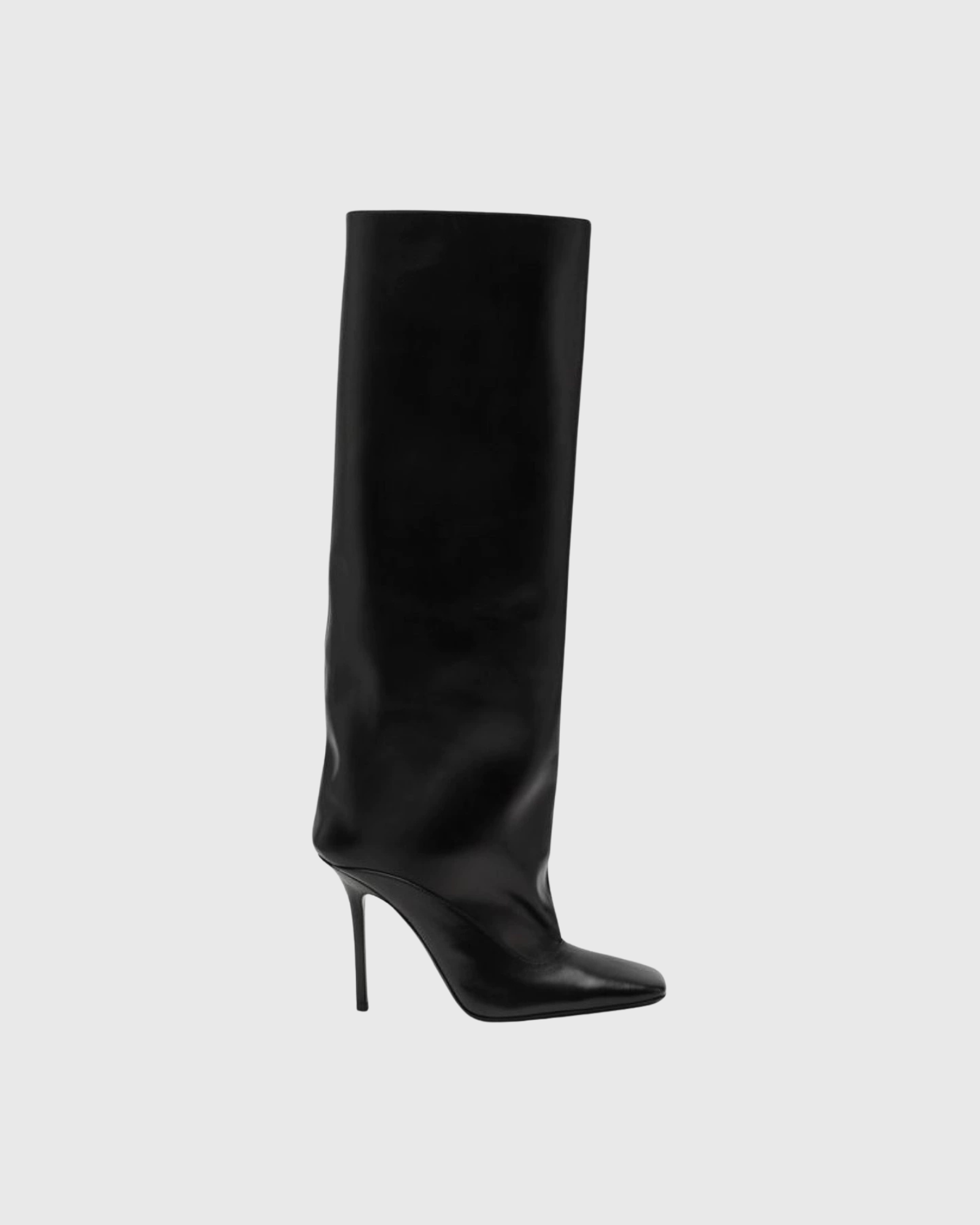 Navy Square Toe Knee High Boots