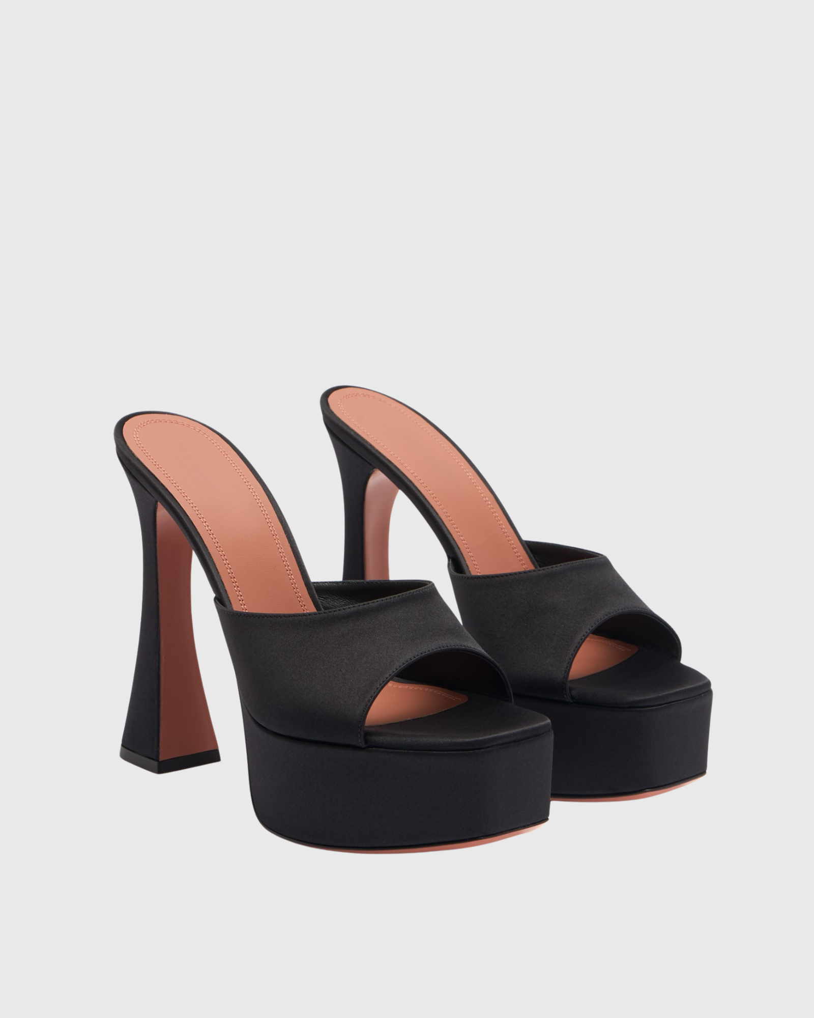 Natille Platform Satin Mules In Black