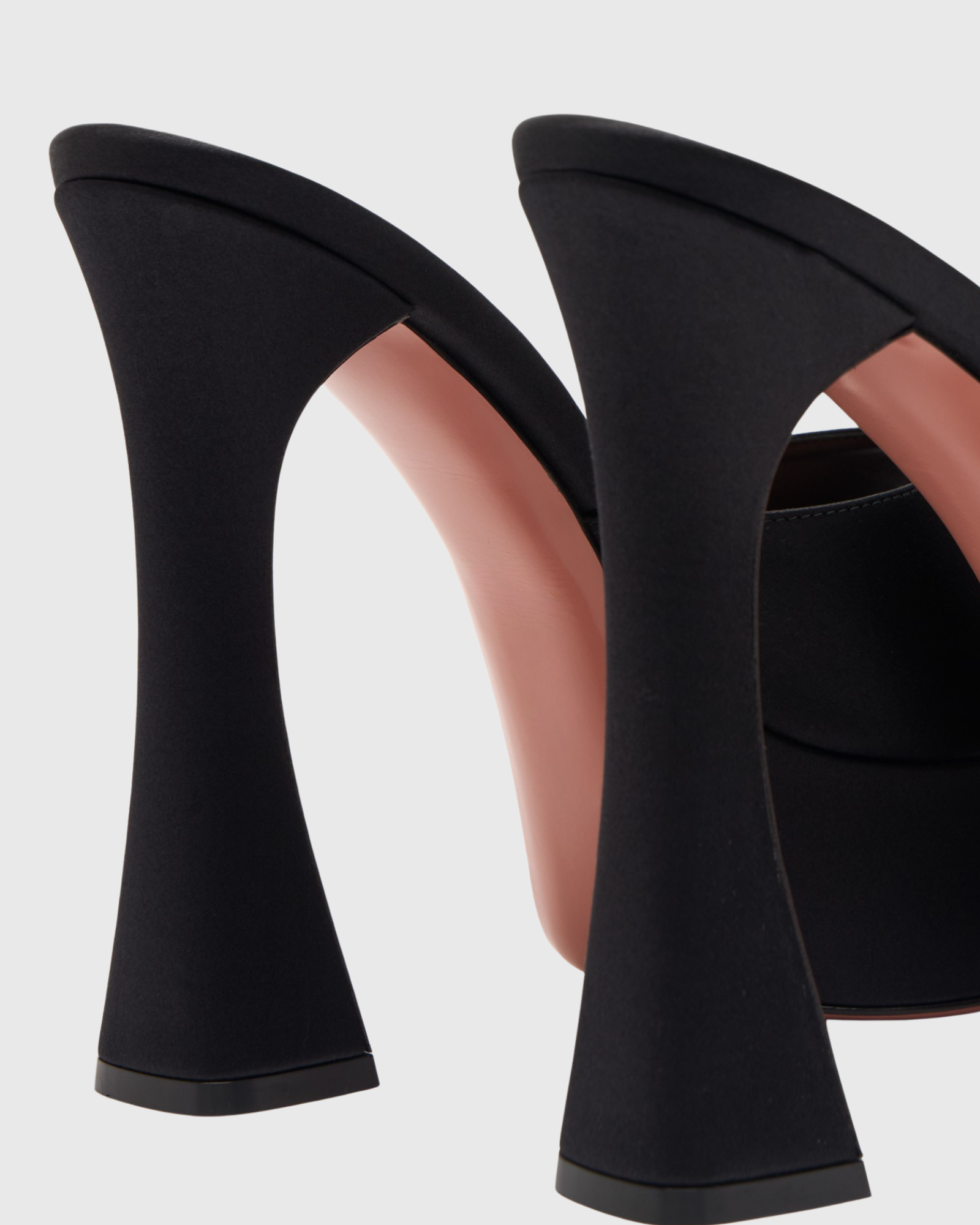 Natille Platform Satin Mules In Black