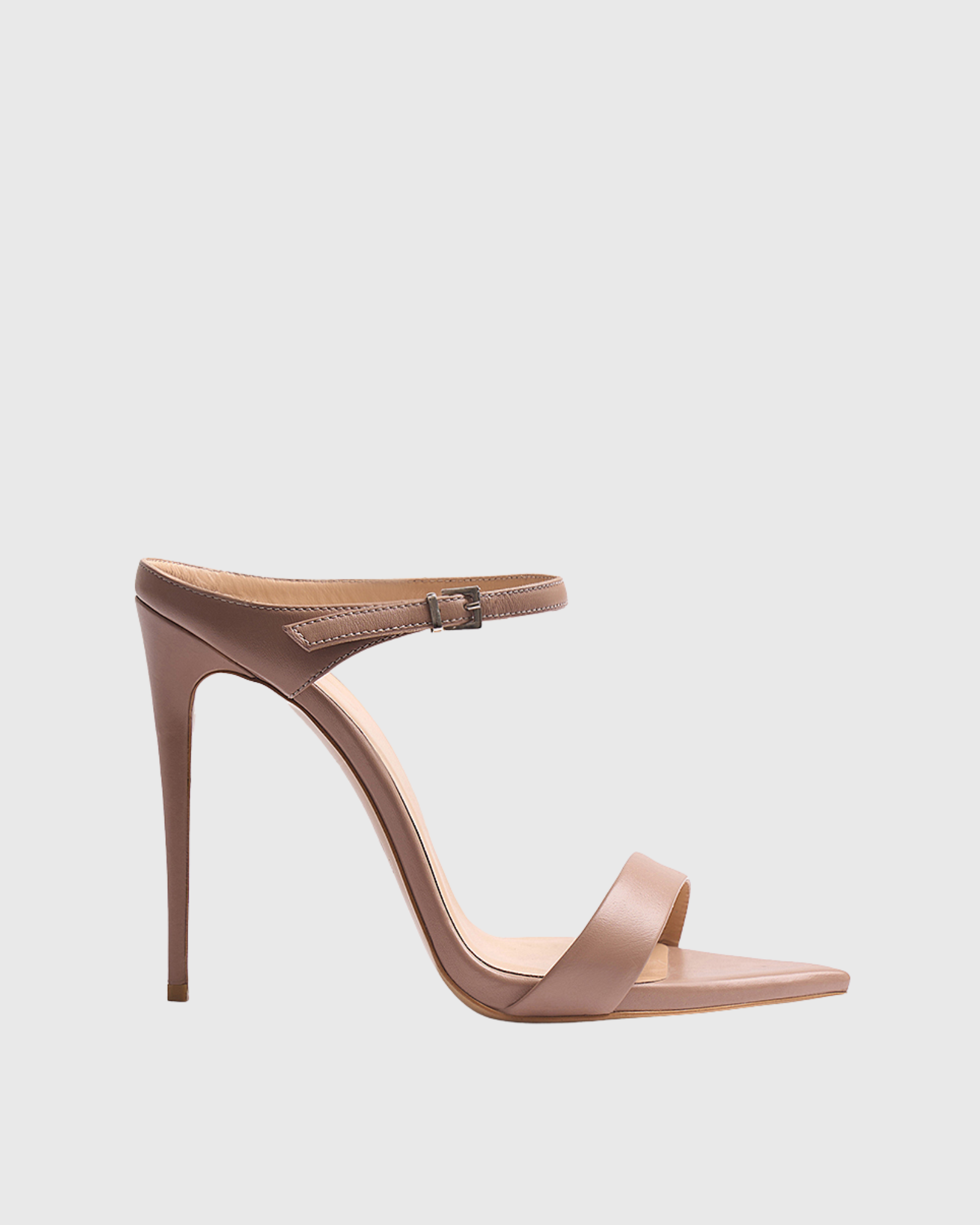 Kasi Satin Sandals In Nude