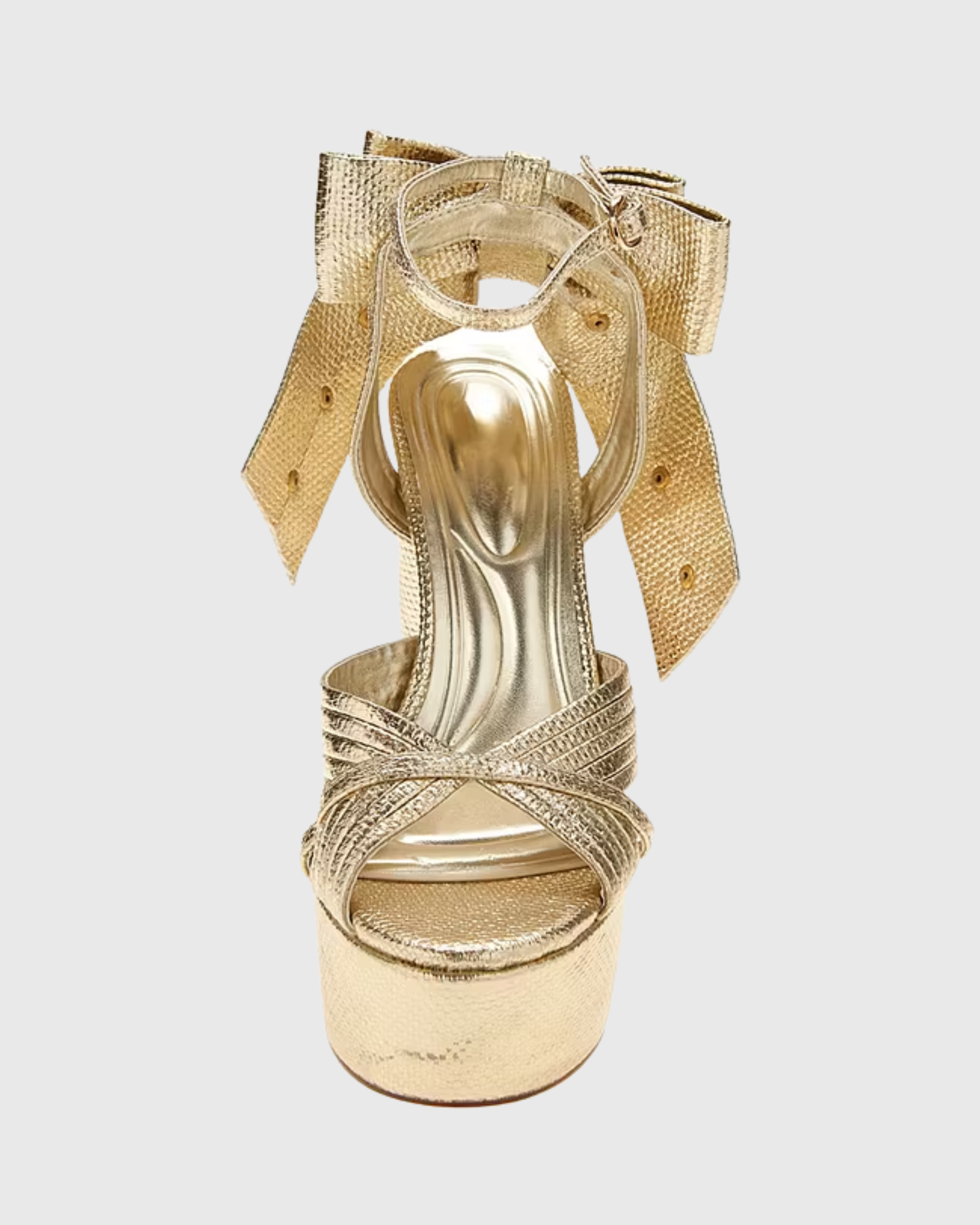 Satu Knot Platform Sandals In Gold