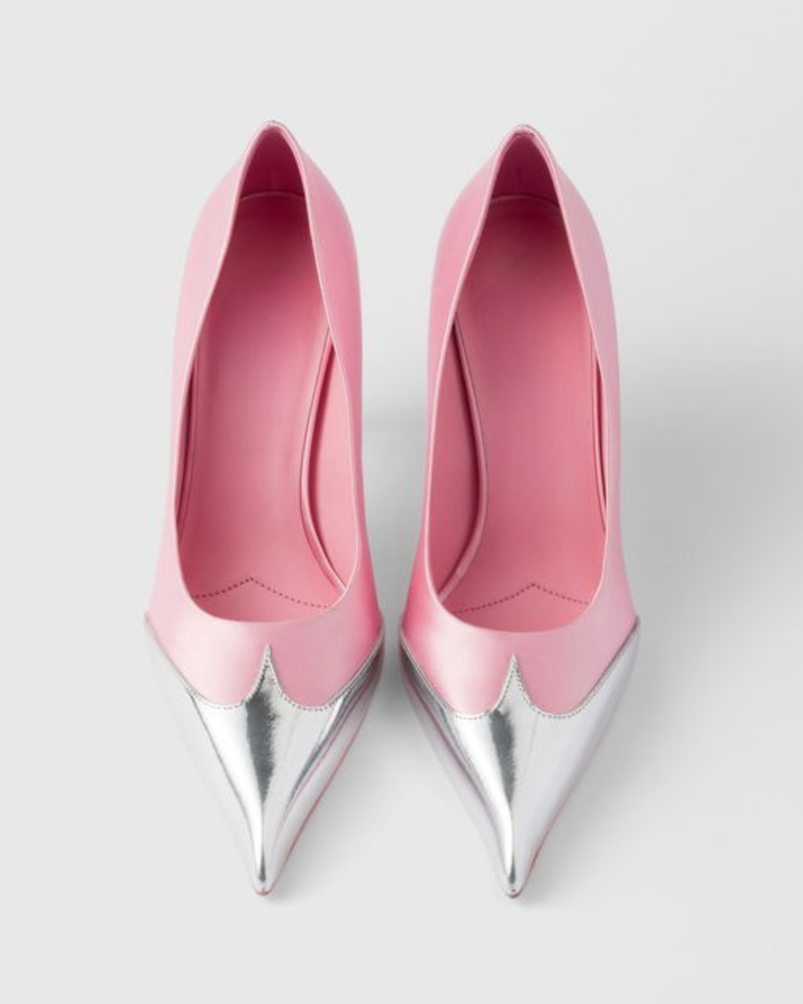 Lawan Pink & Silver Splicing Pumps