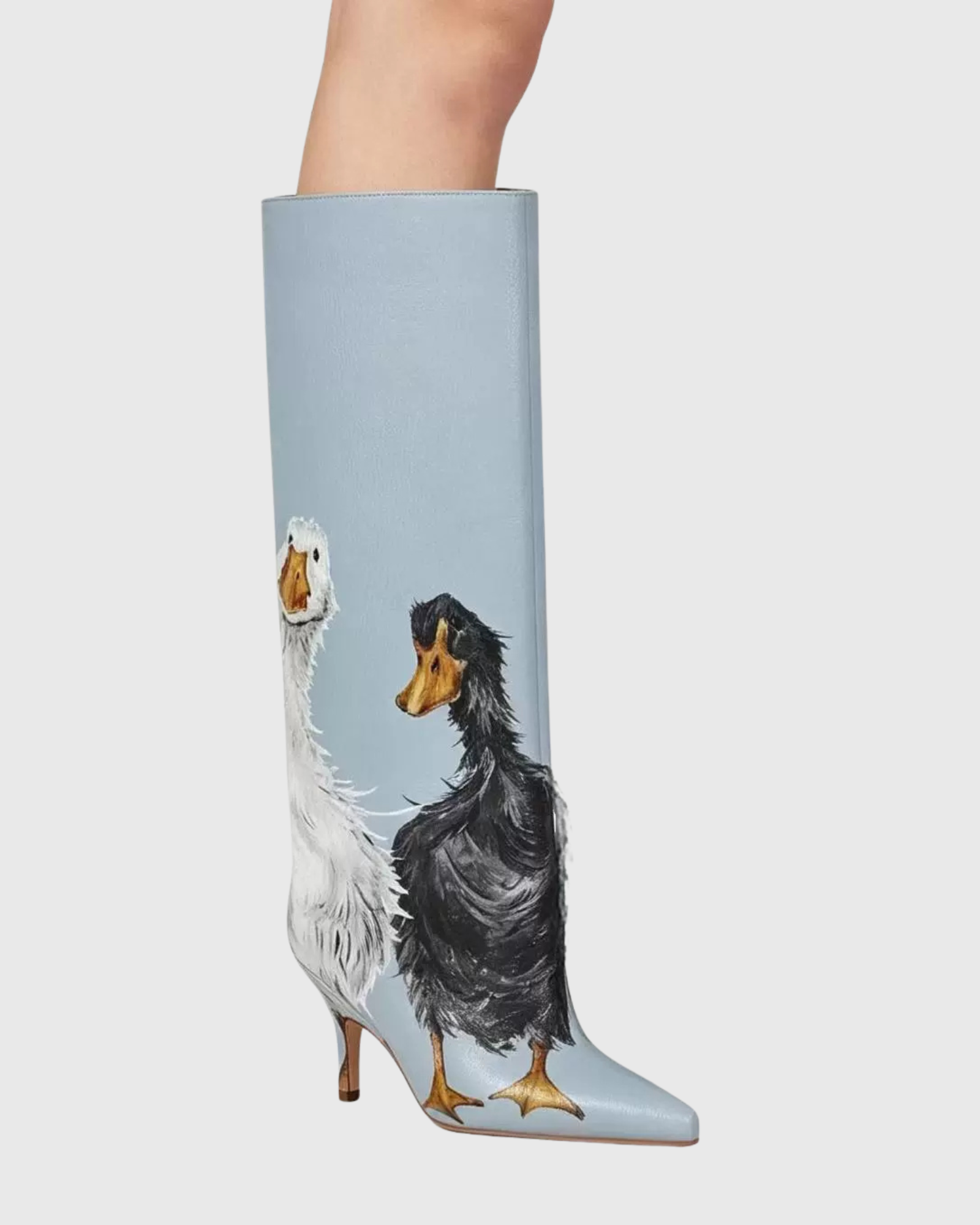 Nahia Goose & Duck Print Boots