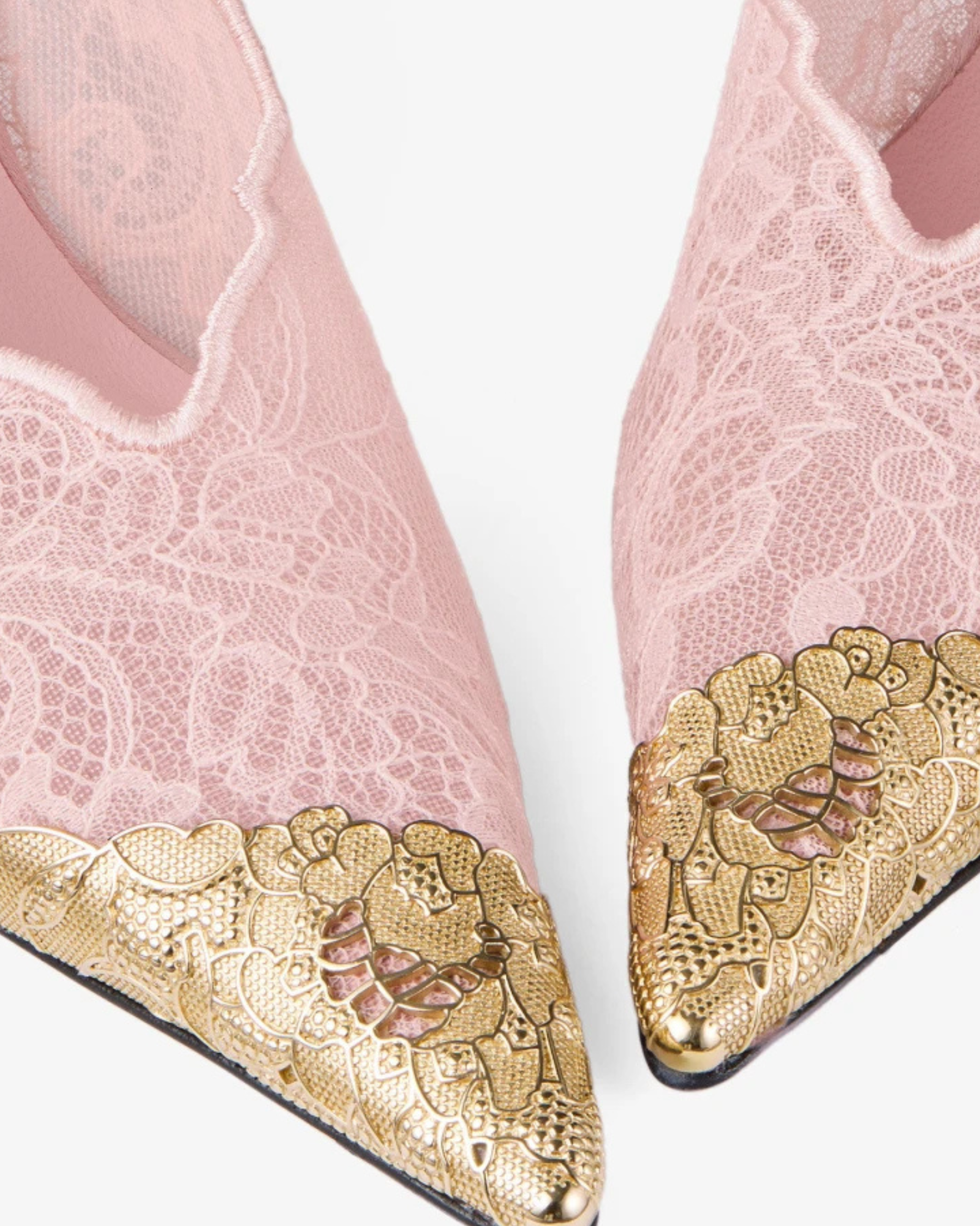 Keane Lace Stiletto Heels In Pink