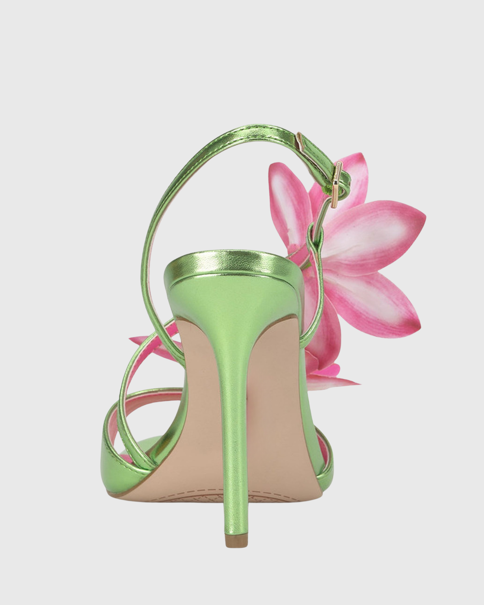 Jaslyn 3D Flower Sandals In Green