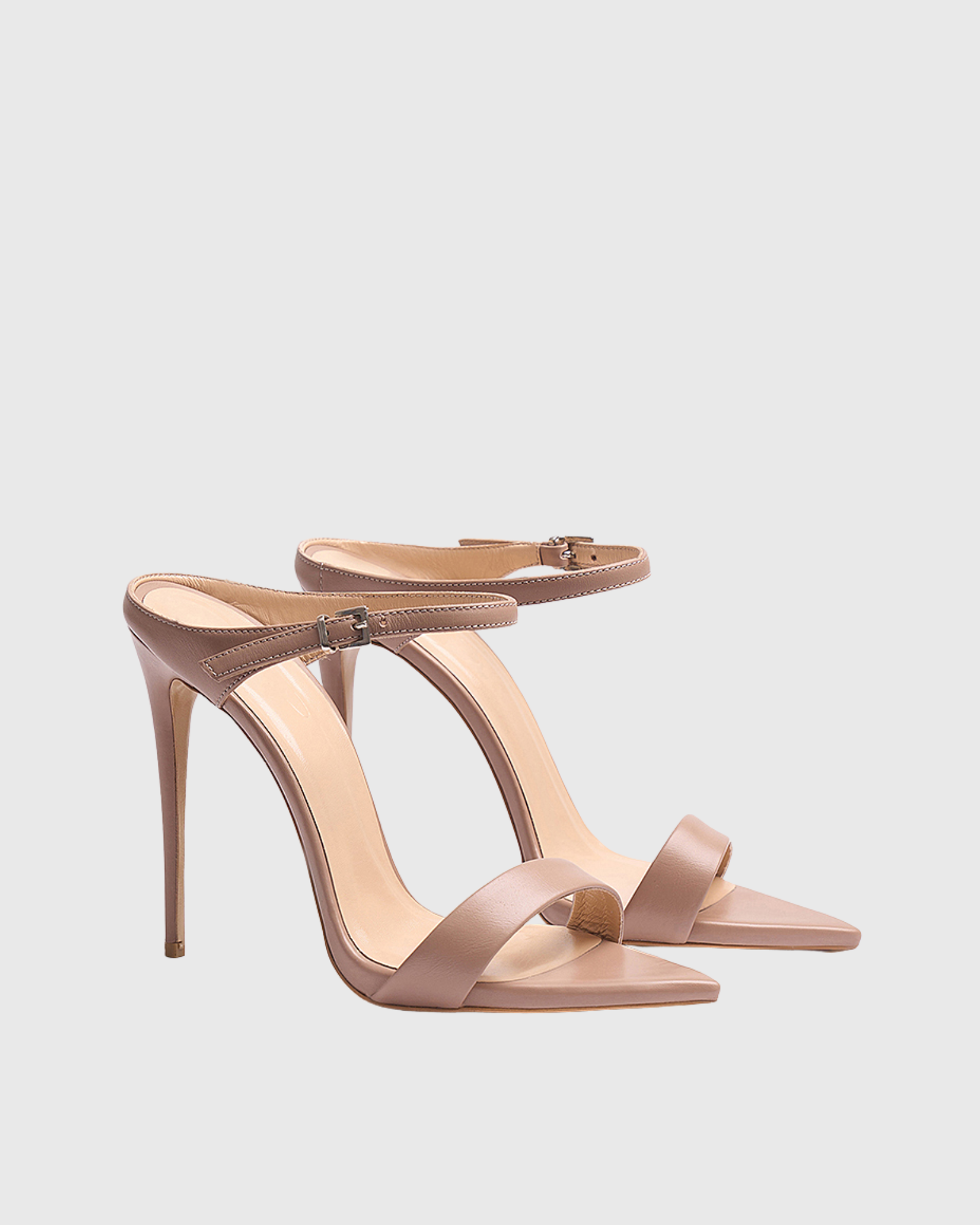 Kasi Satin Sandals In Nude