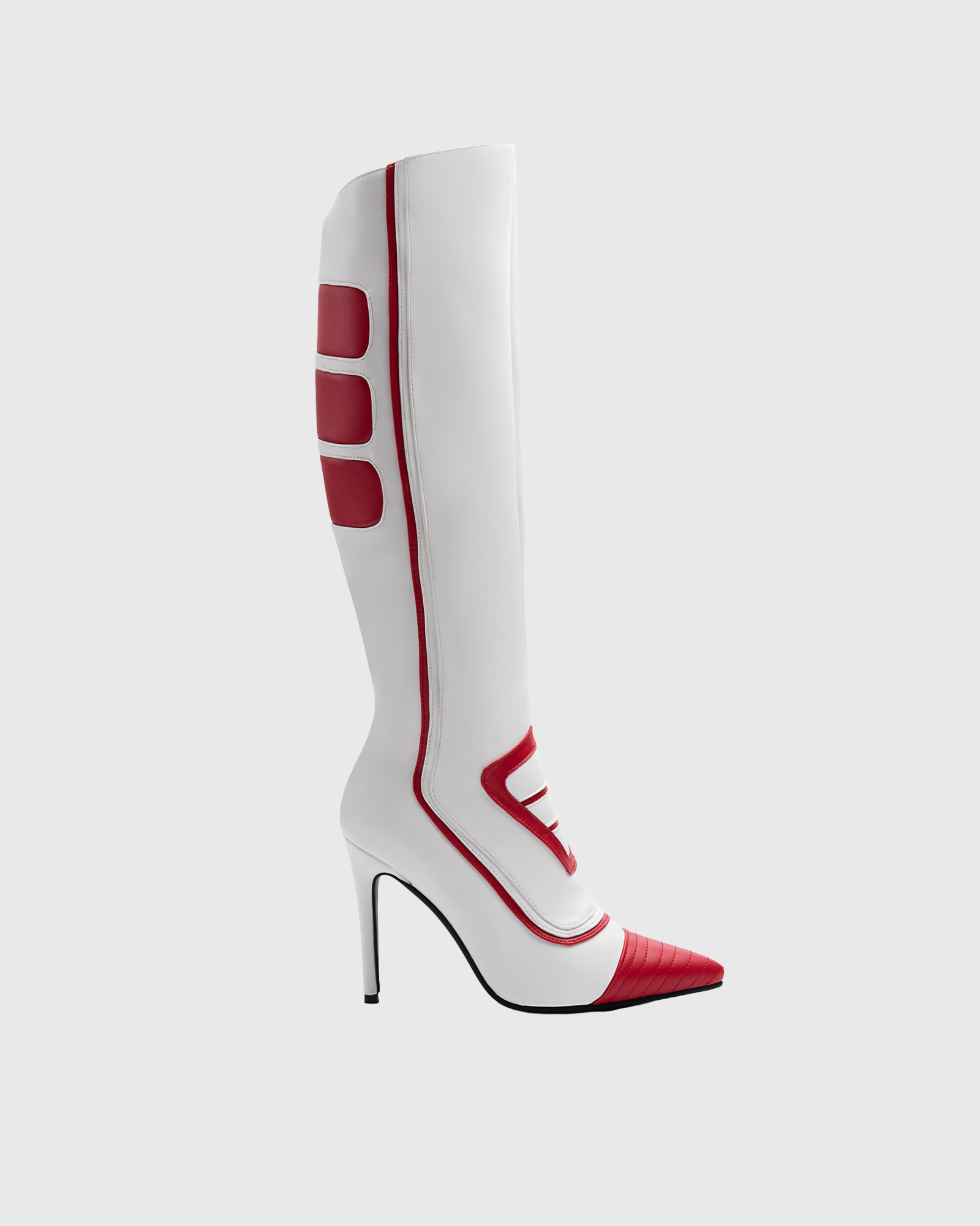 Lera Pattern Leather Knee High Boots