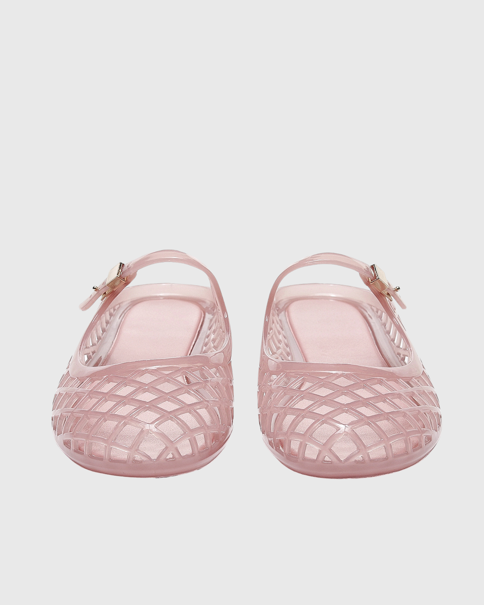Lulu Cutout Jelly Flats In Pink