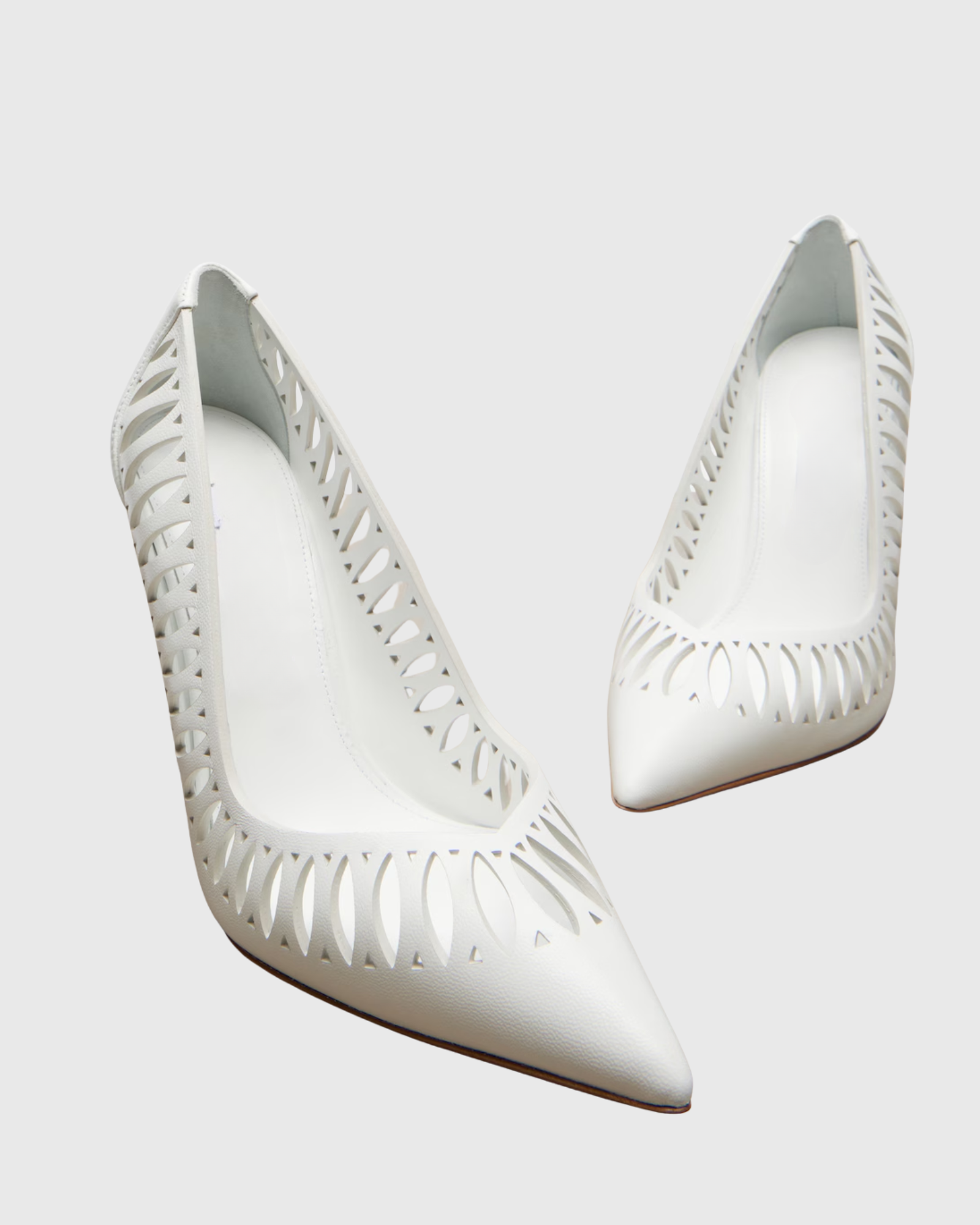 Svyie Cutout Leather Pumps In White