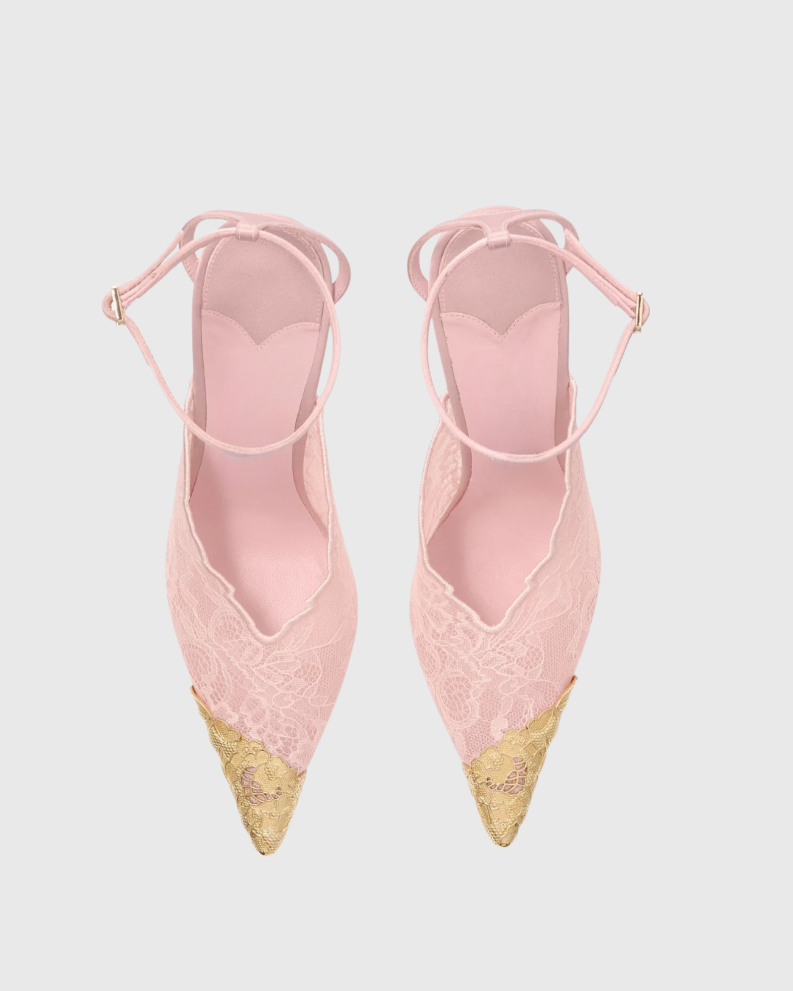 Keane Lace Stiletto Heels In Pink