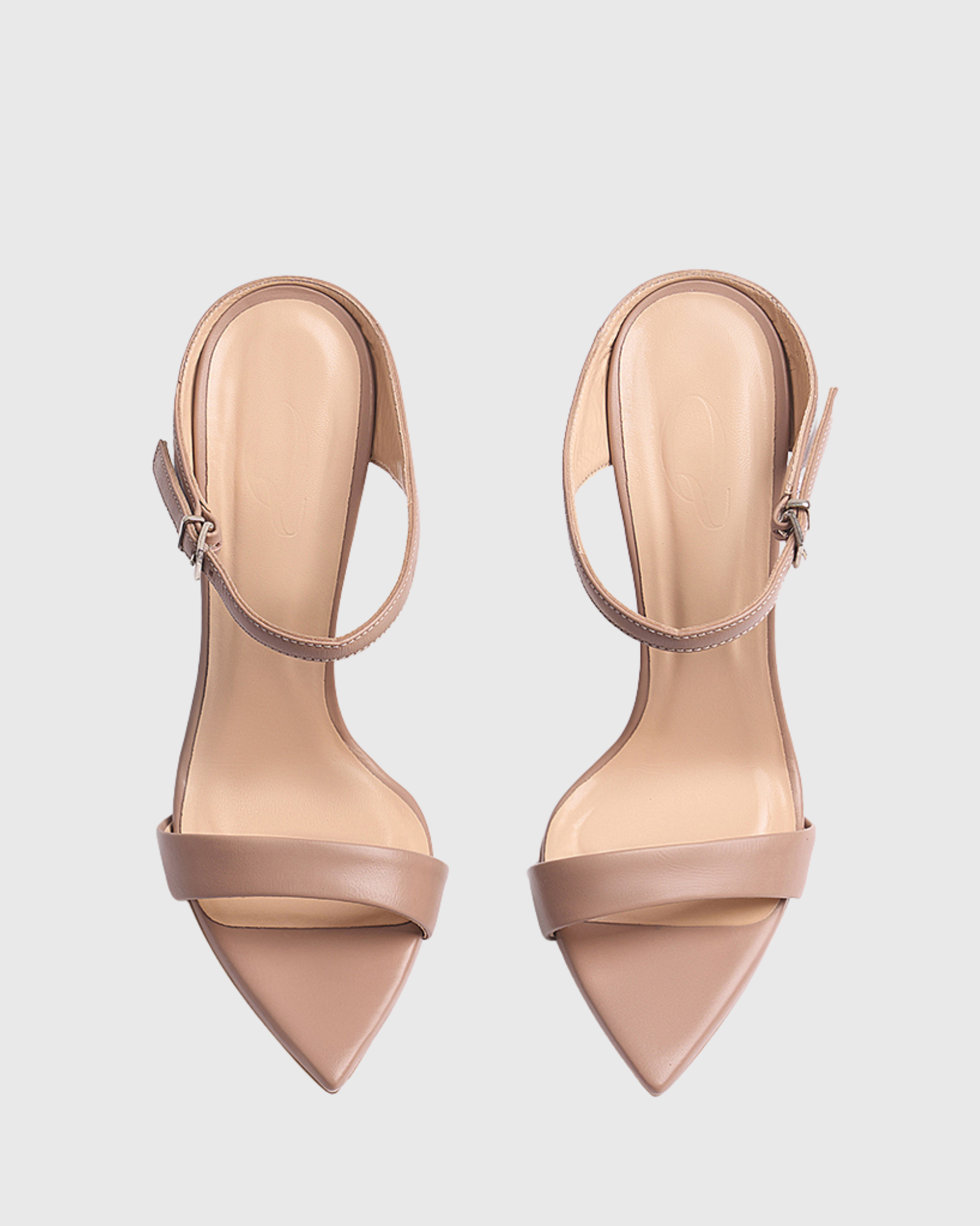 Kasi Satin Sandals In Nude