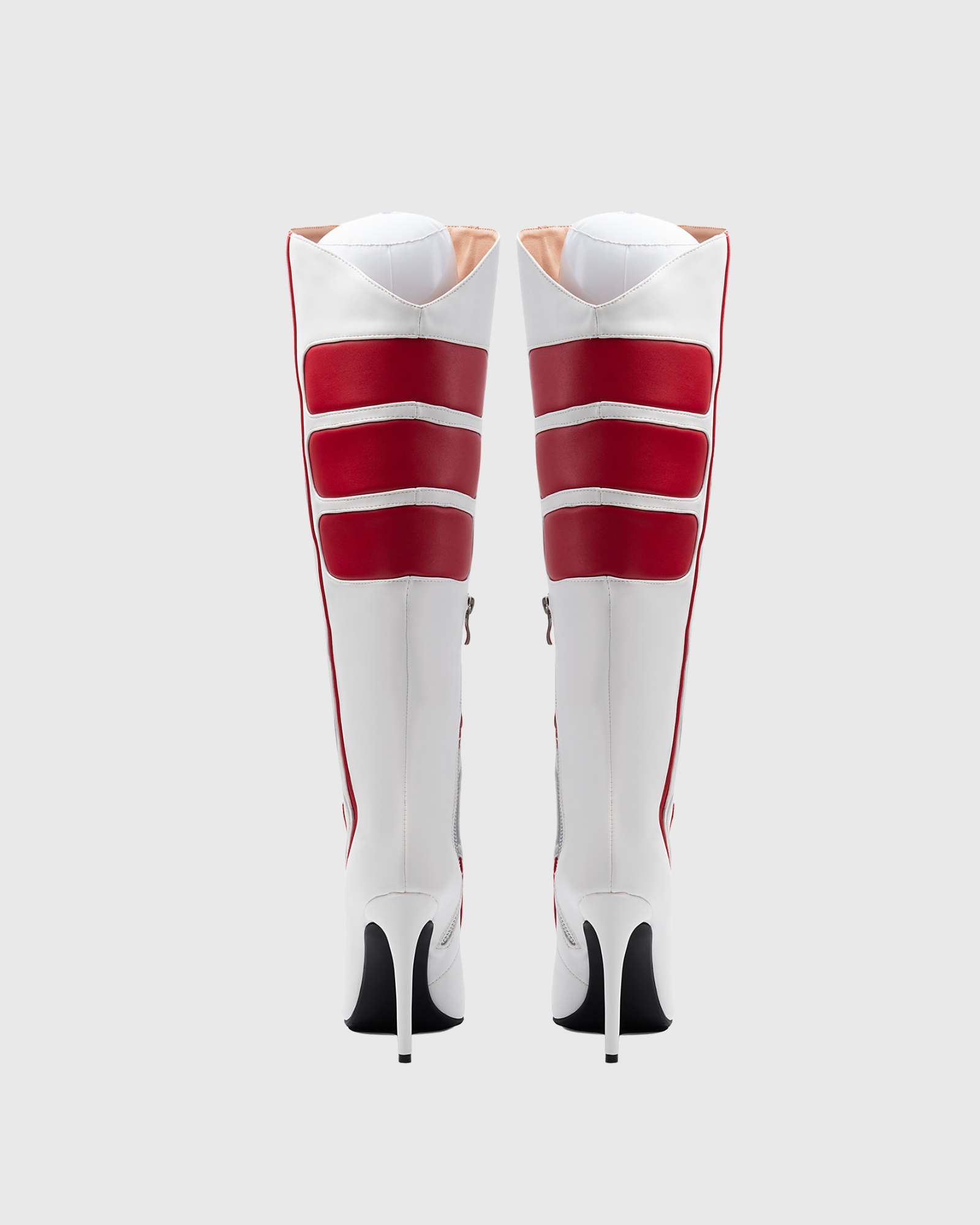 Lera Pattern Leather Knee High Boots