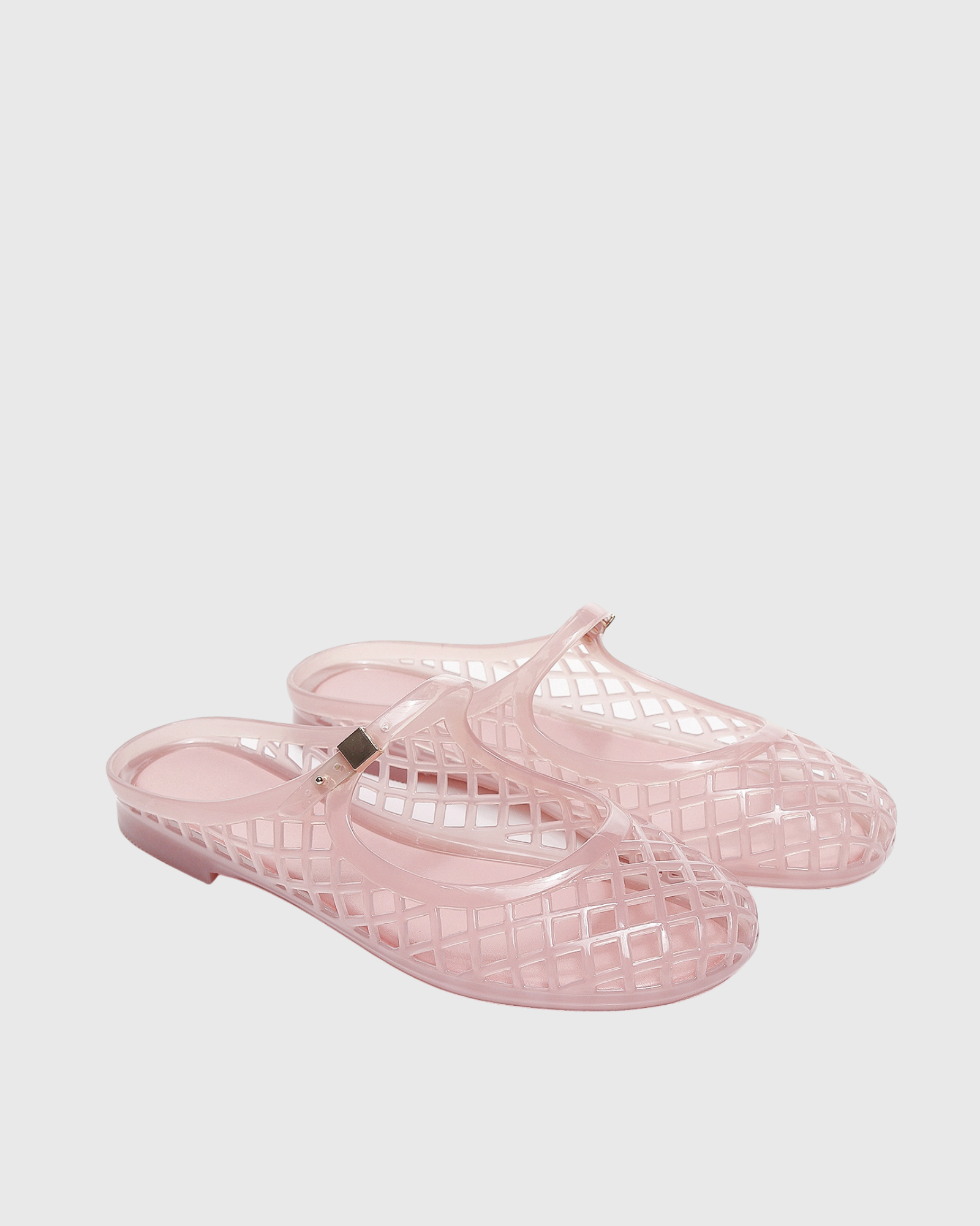 Lulu Cutout Jelly Flats In Pink