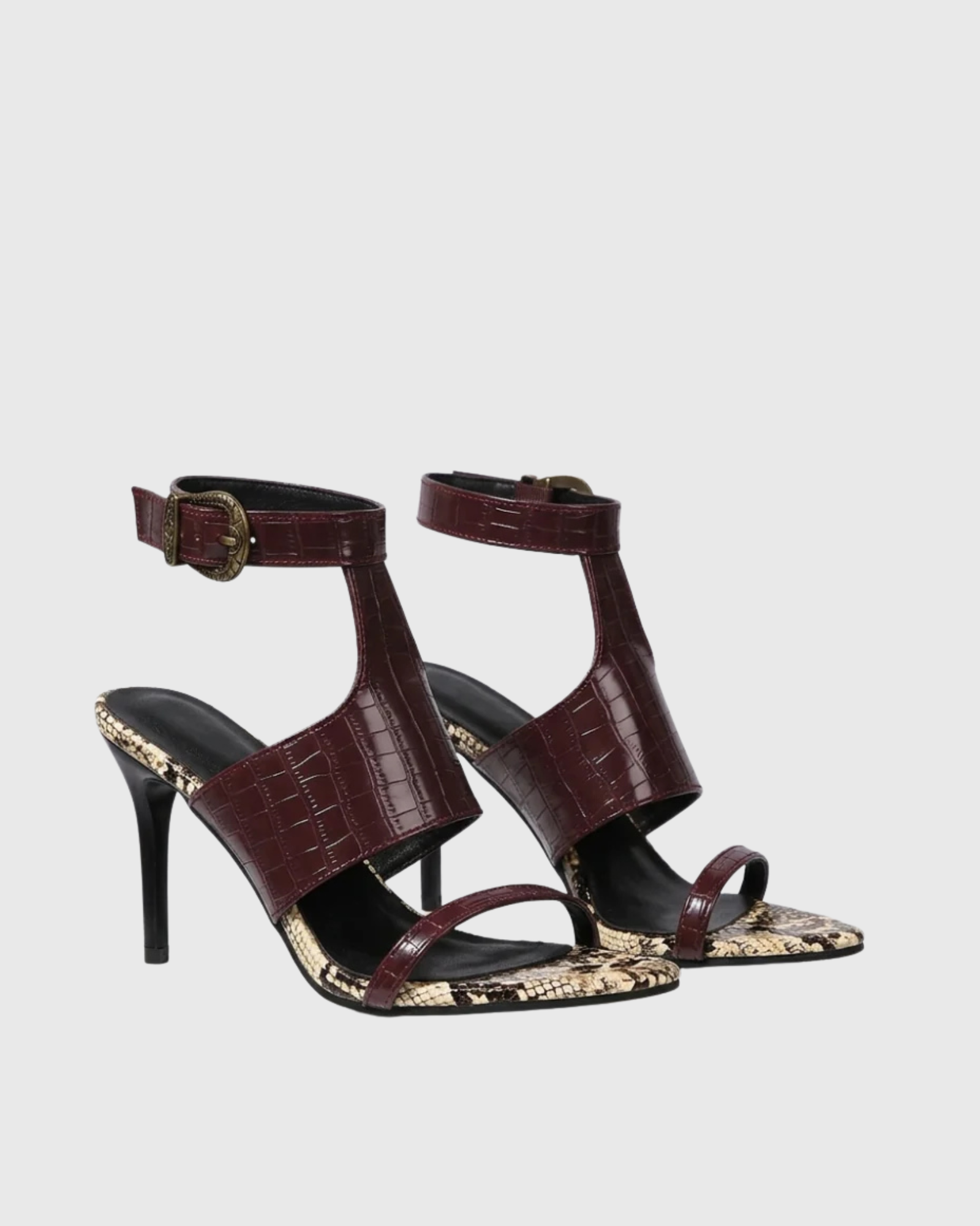 Iines Splicing Buckle T-Bar Sandals 