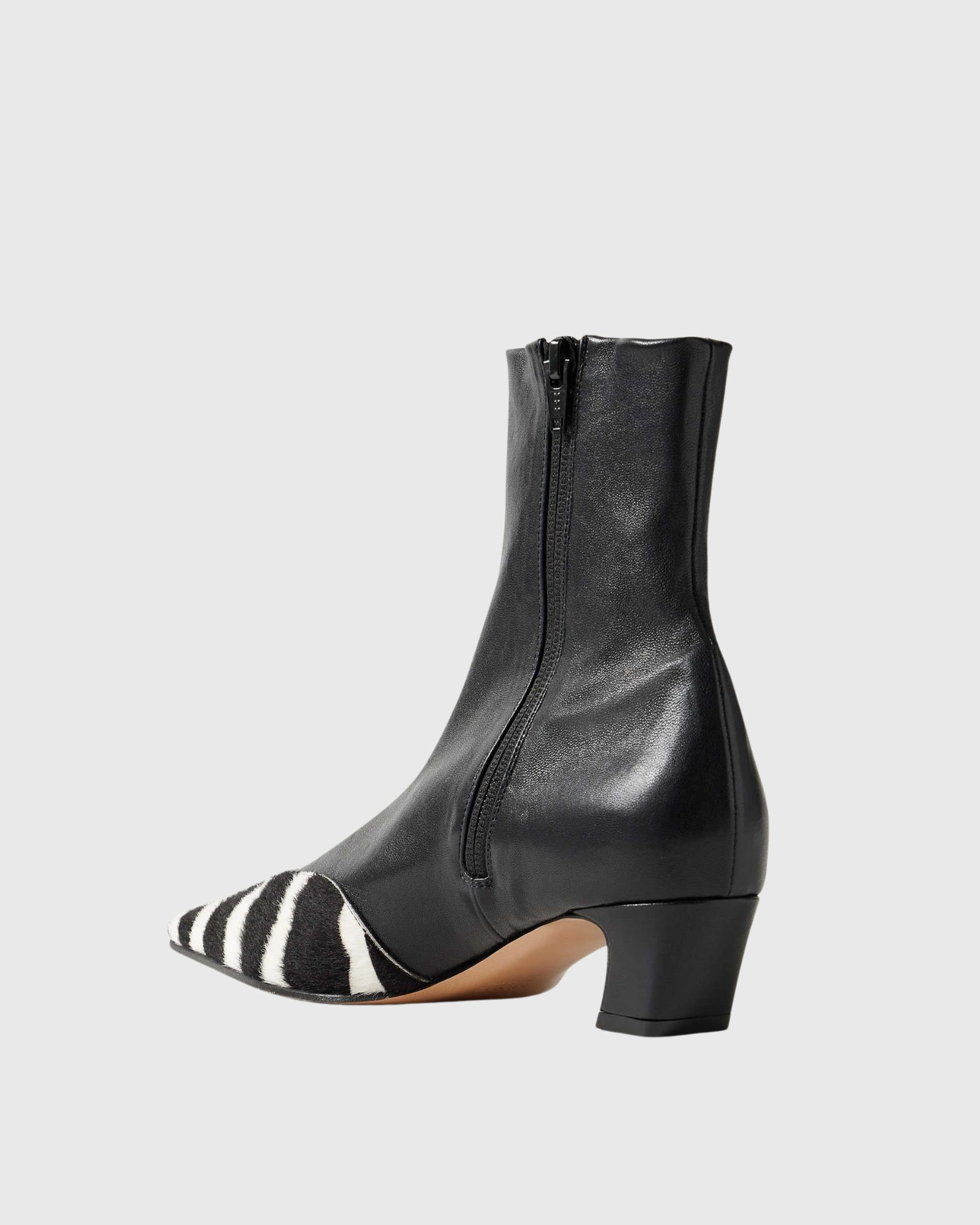 Leelo Zebra Paint Splicing  Ankle Boots
