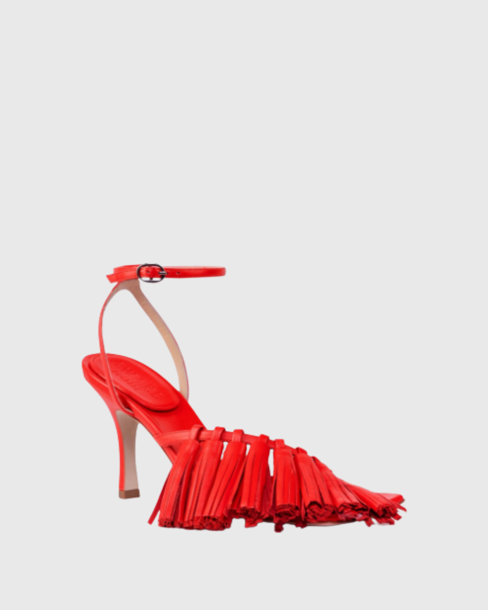 Shiori Fringe Strap Thong Sandals In Red