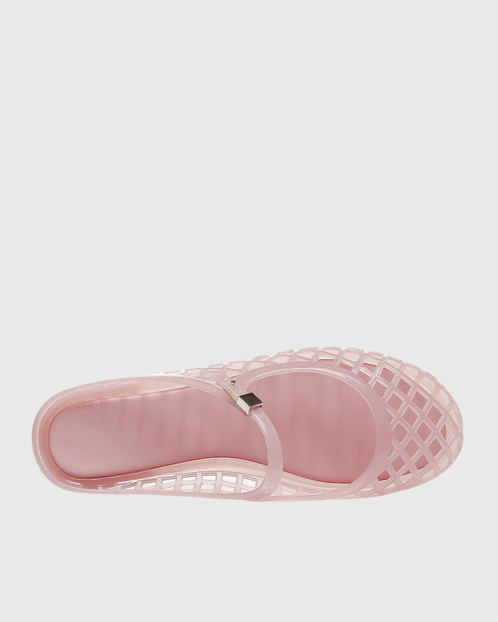 Lulu Cutout Jelly Flats In Pink