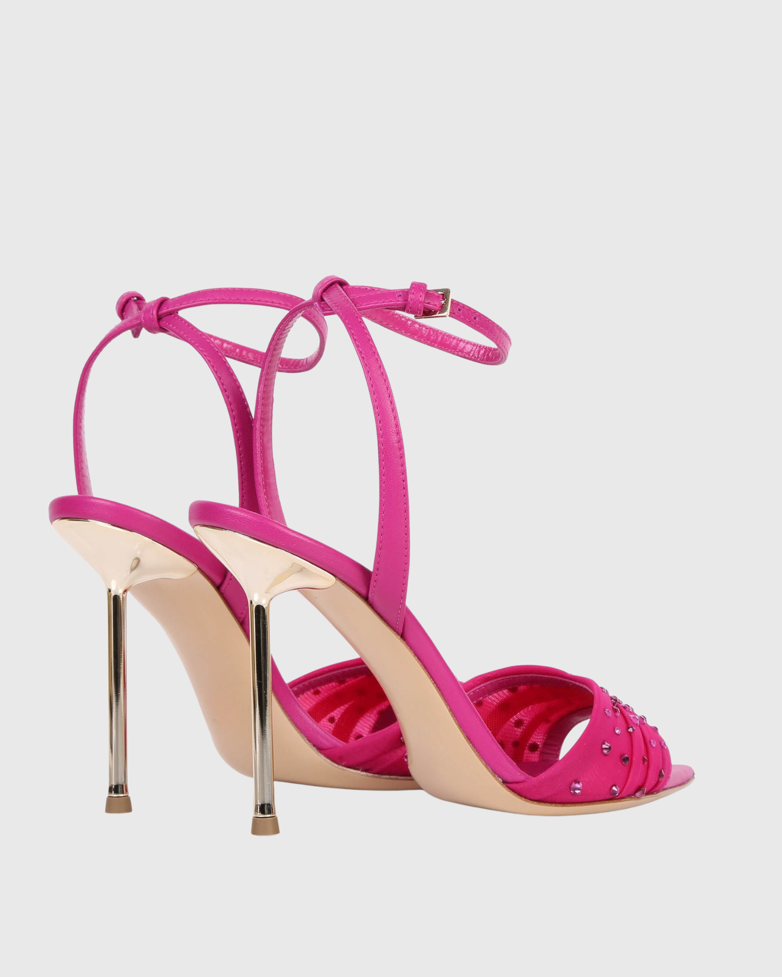 Nadiye Rivet Strap Sandals In Pink