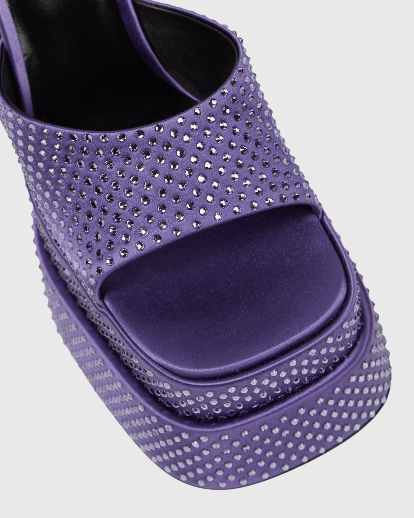 Lucka Rhinestone Platform Strap Sandals In Purple