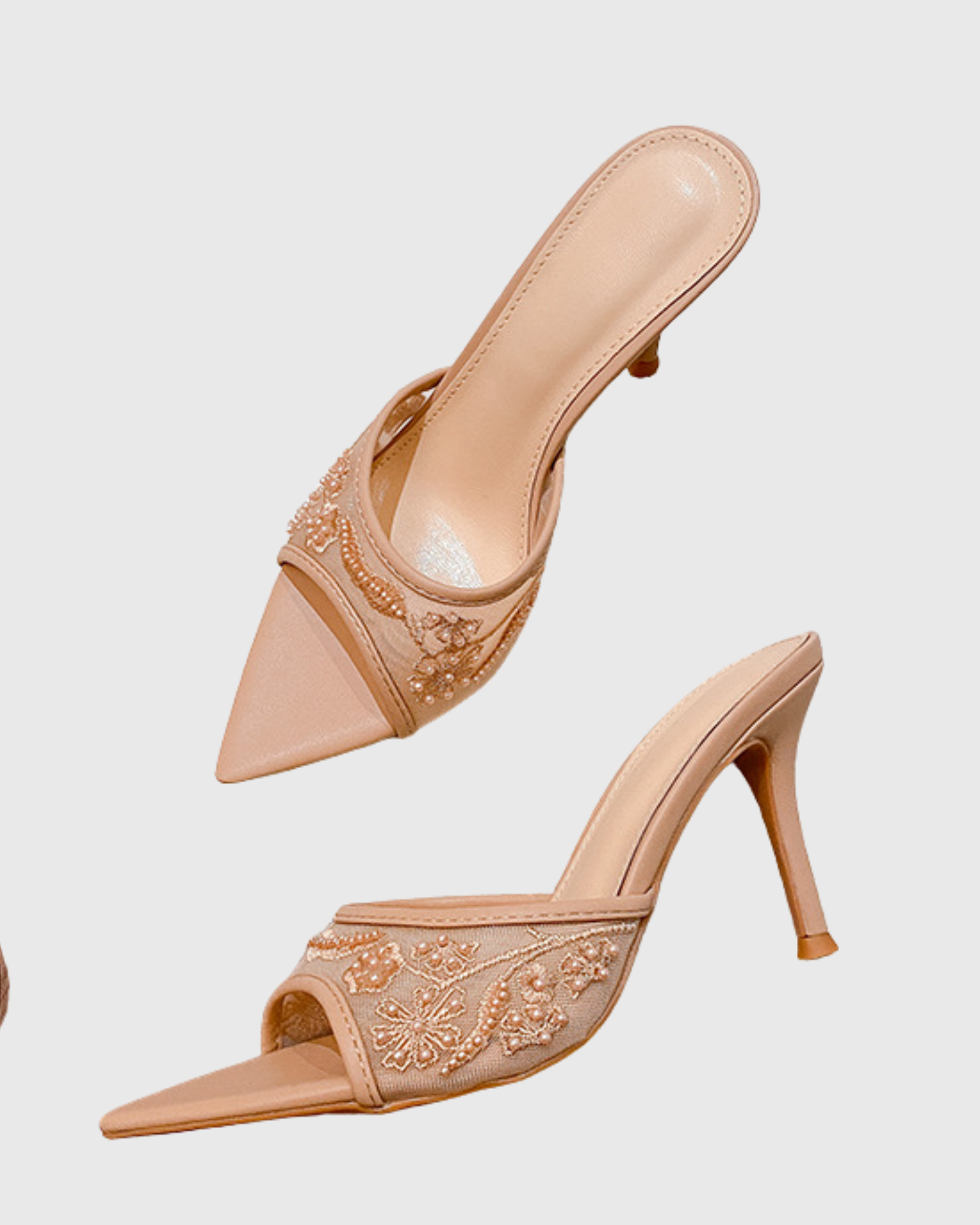 Jayde Bead Embroidery Mules