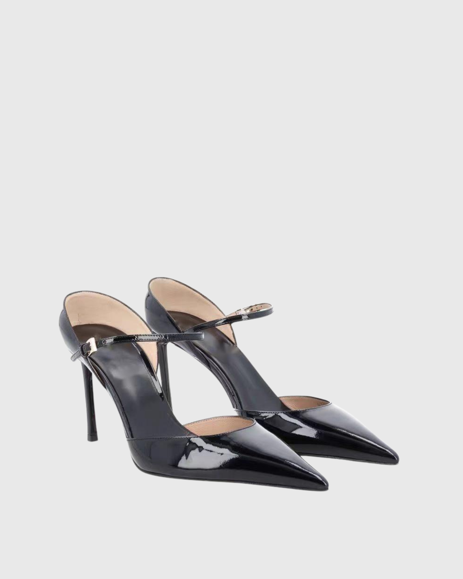 Josune Leather Closed-back Pumps In Black