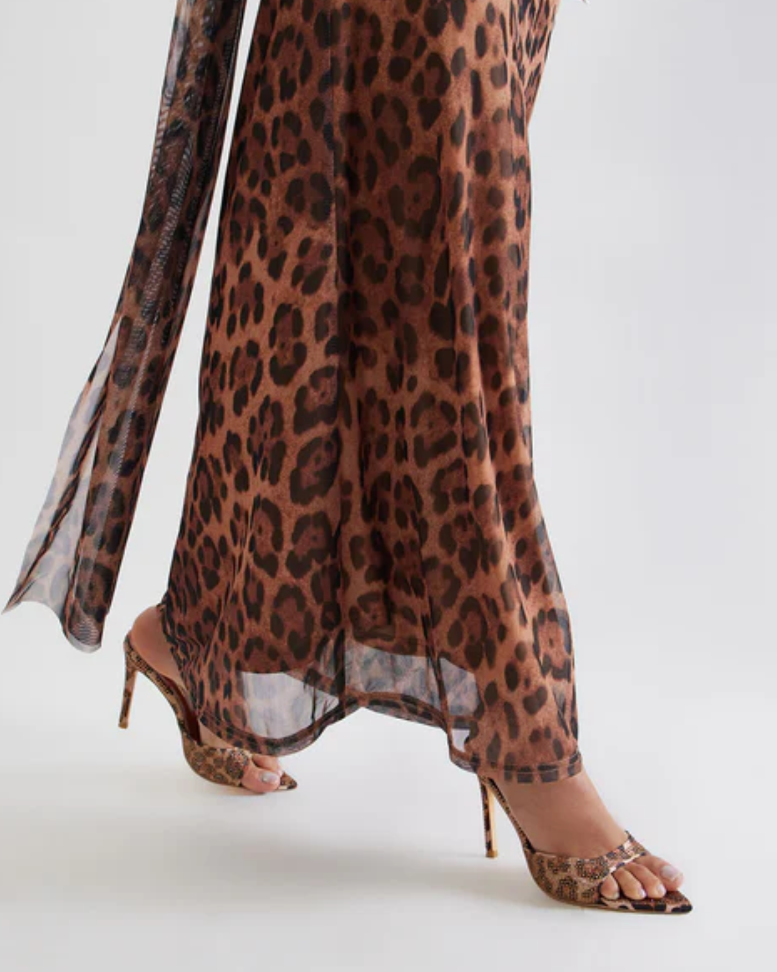 Leah Rhinestone Mules In Leopard