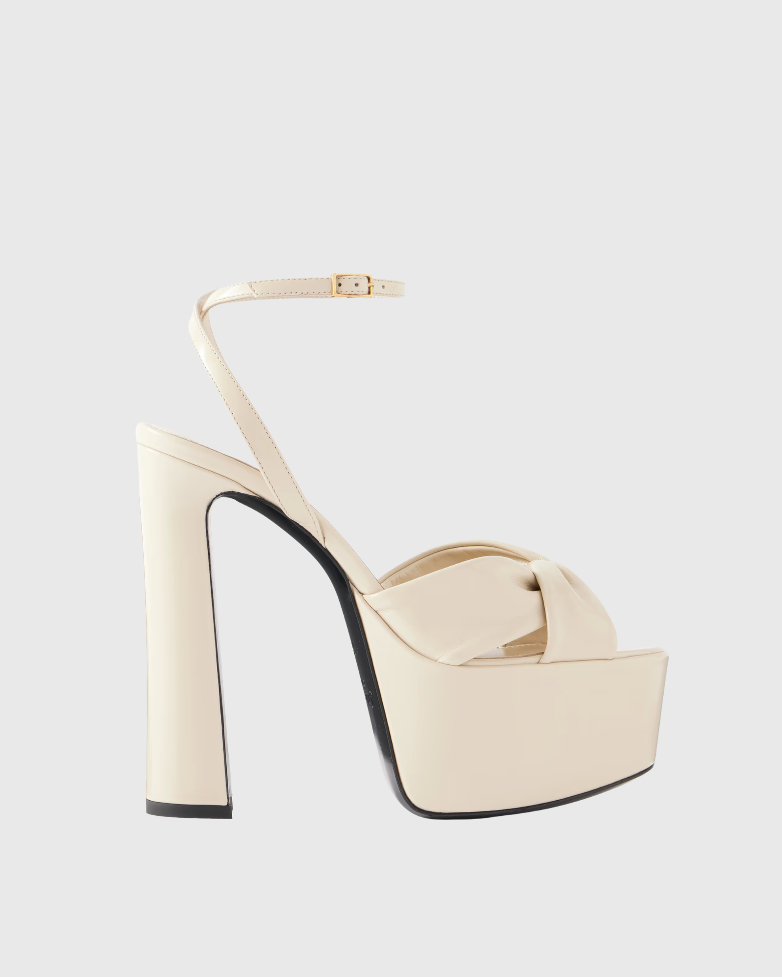 Mille Knot Platform Stap Sandals In White