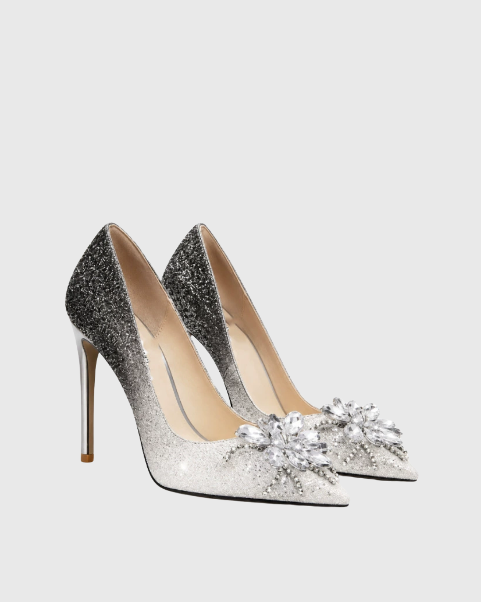 Nabila Crystal Flower Sparkle Pumps