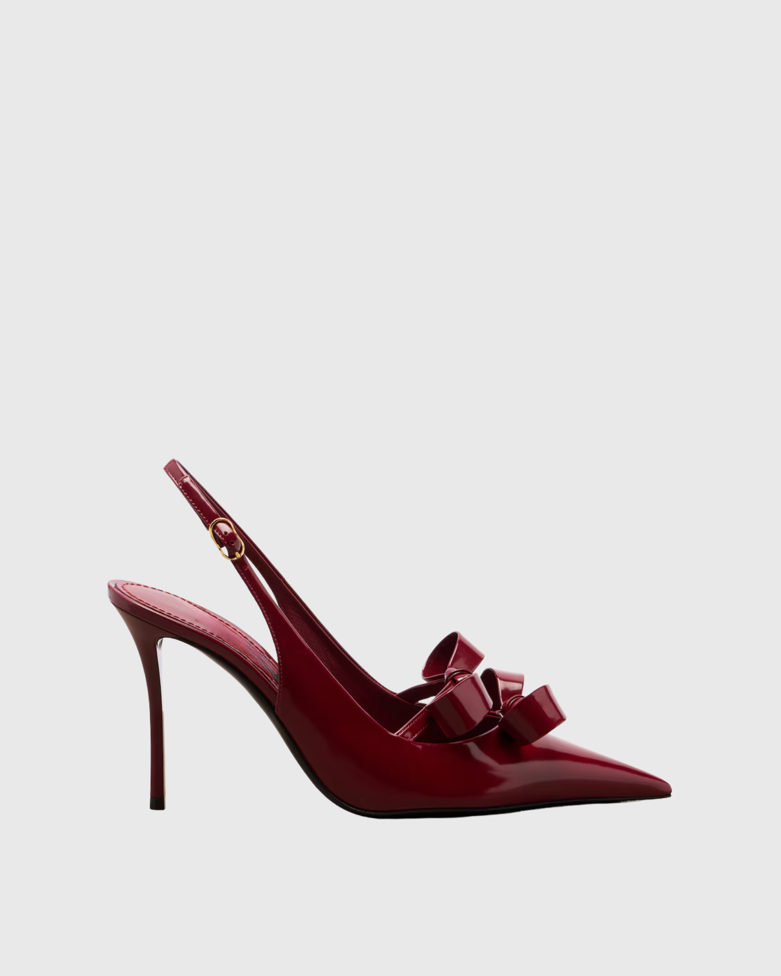 Naila Bow Slingback Pumps In Burgundy