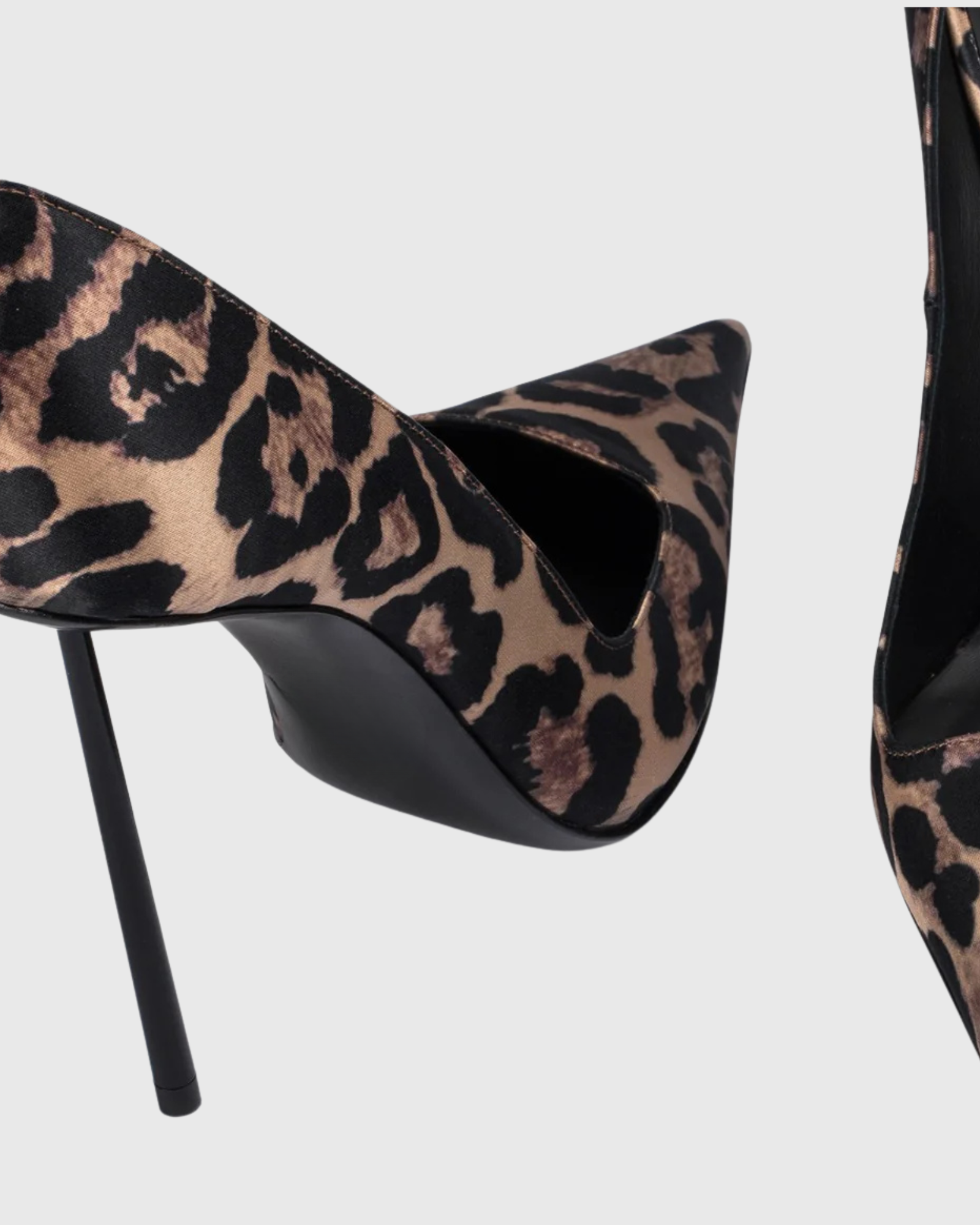 Islay Leopard Print Satin Pumps
