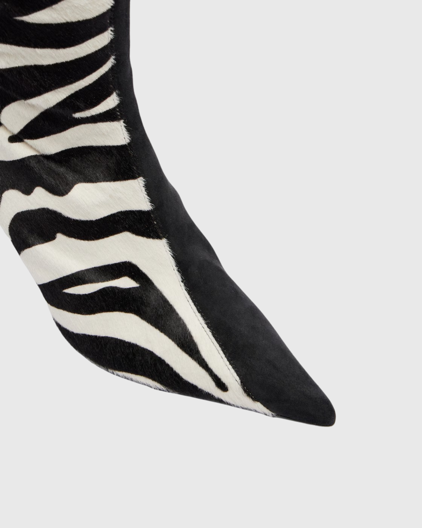 Laquinta Zebra Print Over The Knee Boots In Black