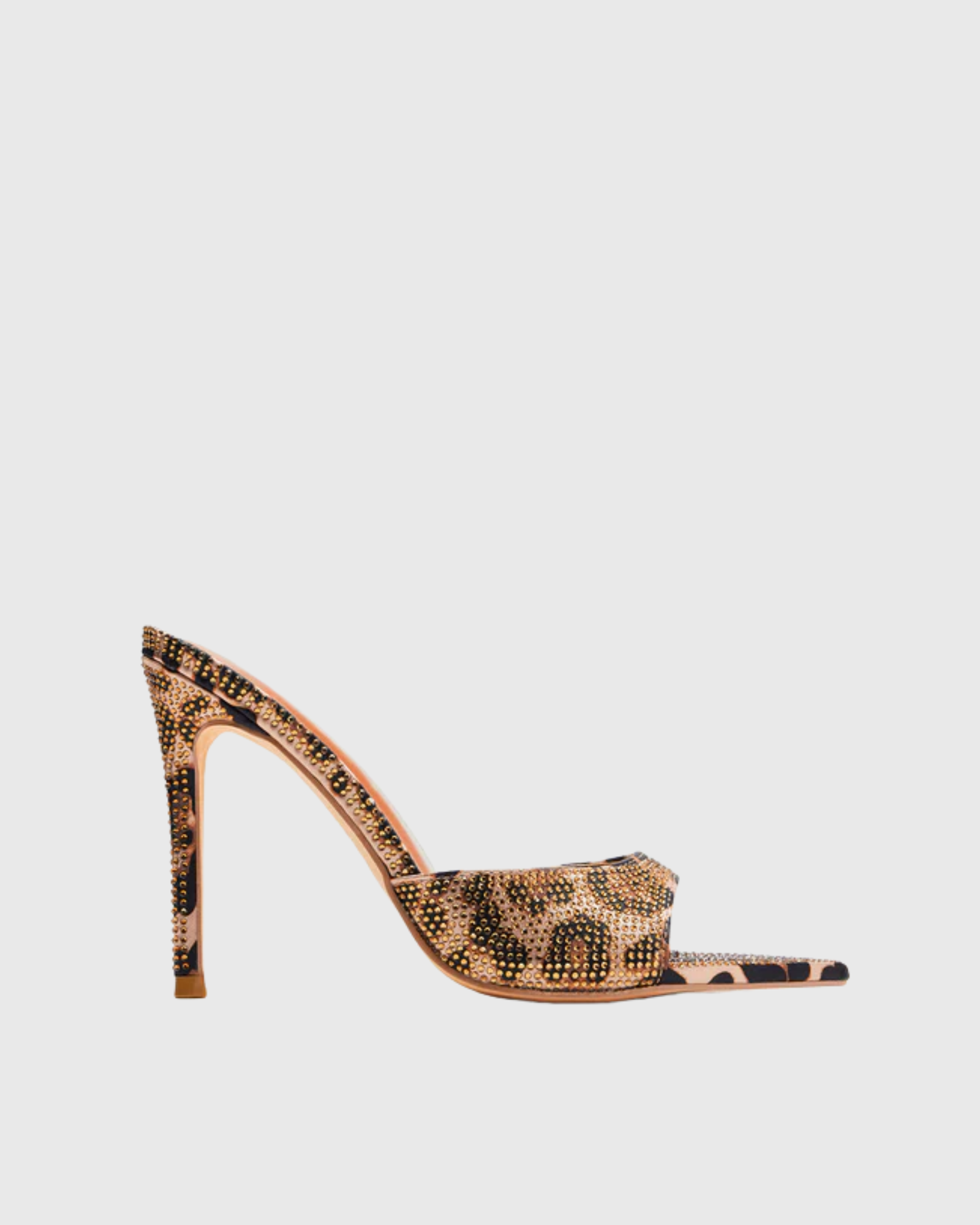 Leah Rhinestone Mules In Leopard