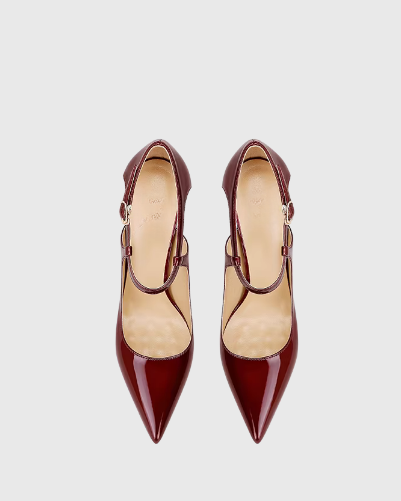 Fern Side Cut Leather Pumps In Red