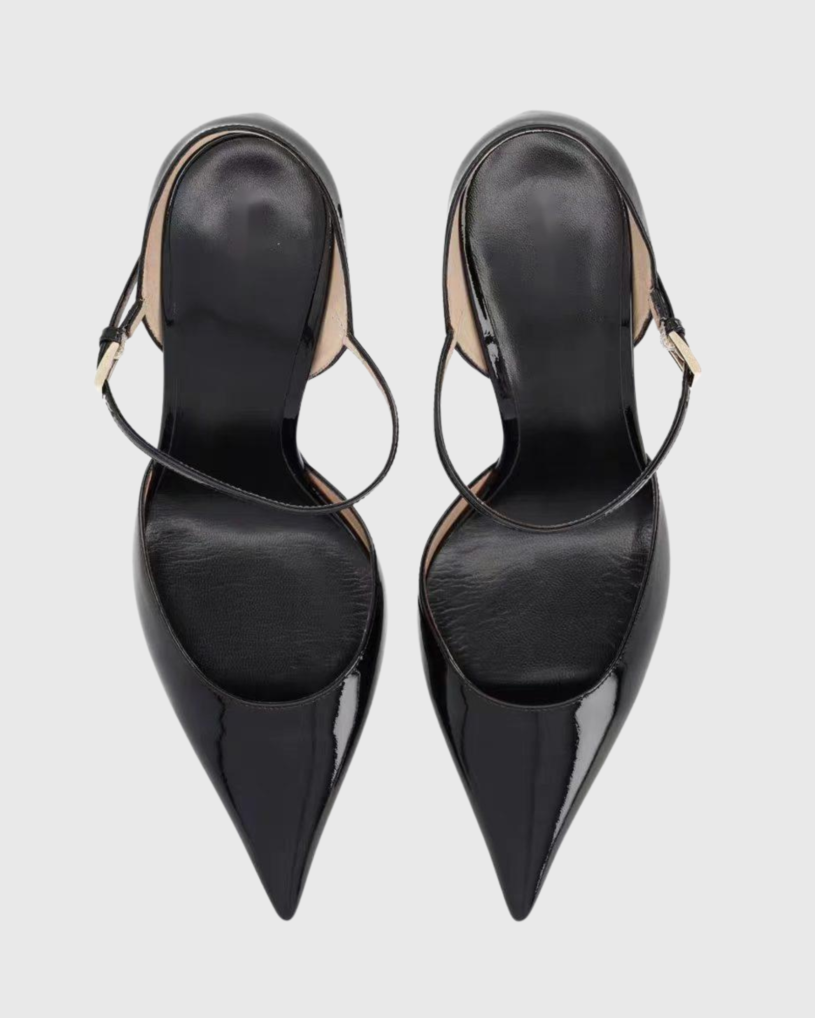 Josune Leather Closed-back Pumps In Black