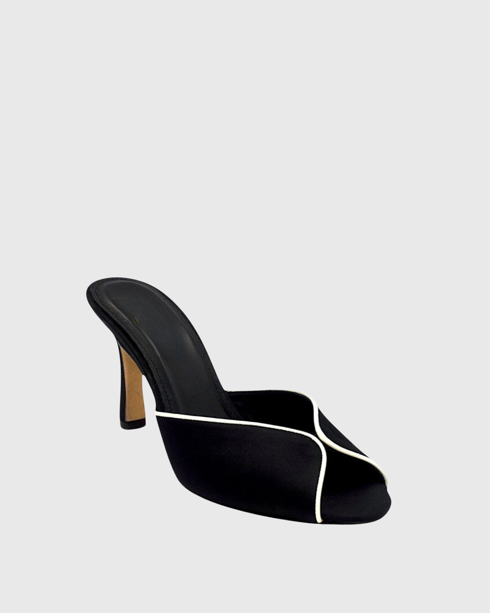 Kairi Contrast Trim Peep Toe Mules