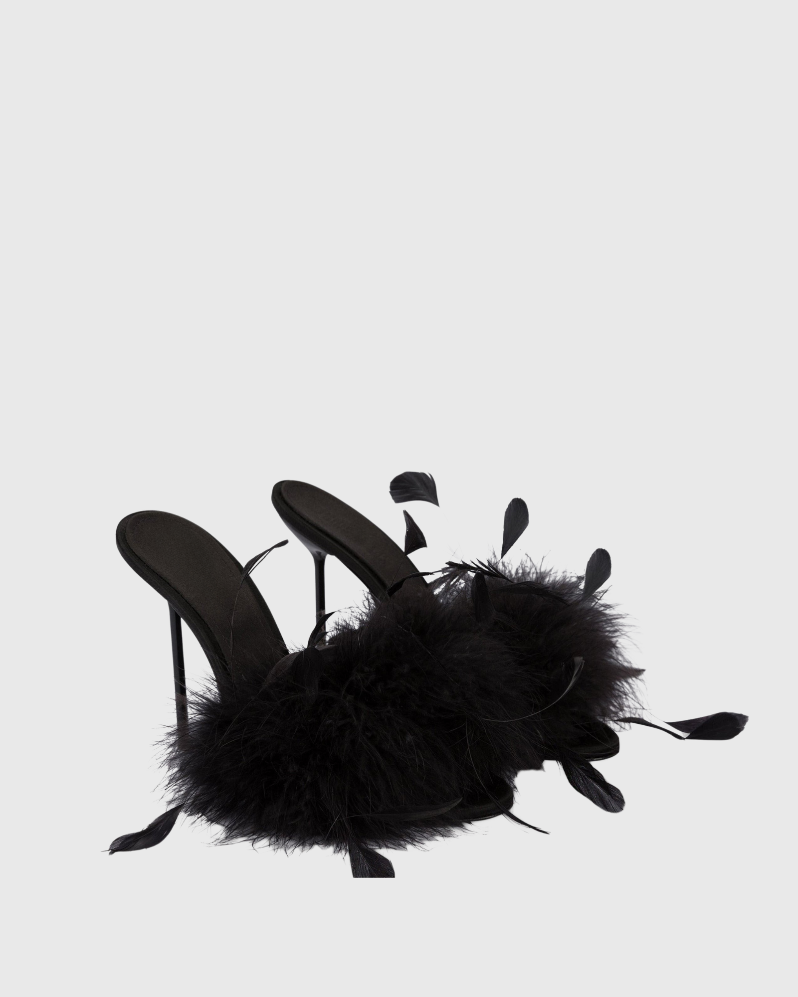 Mair Feather Mlues In Black