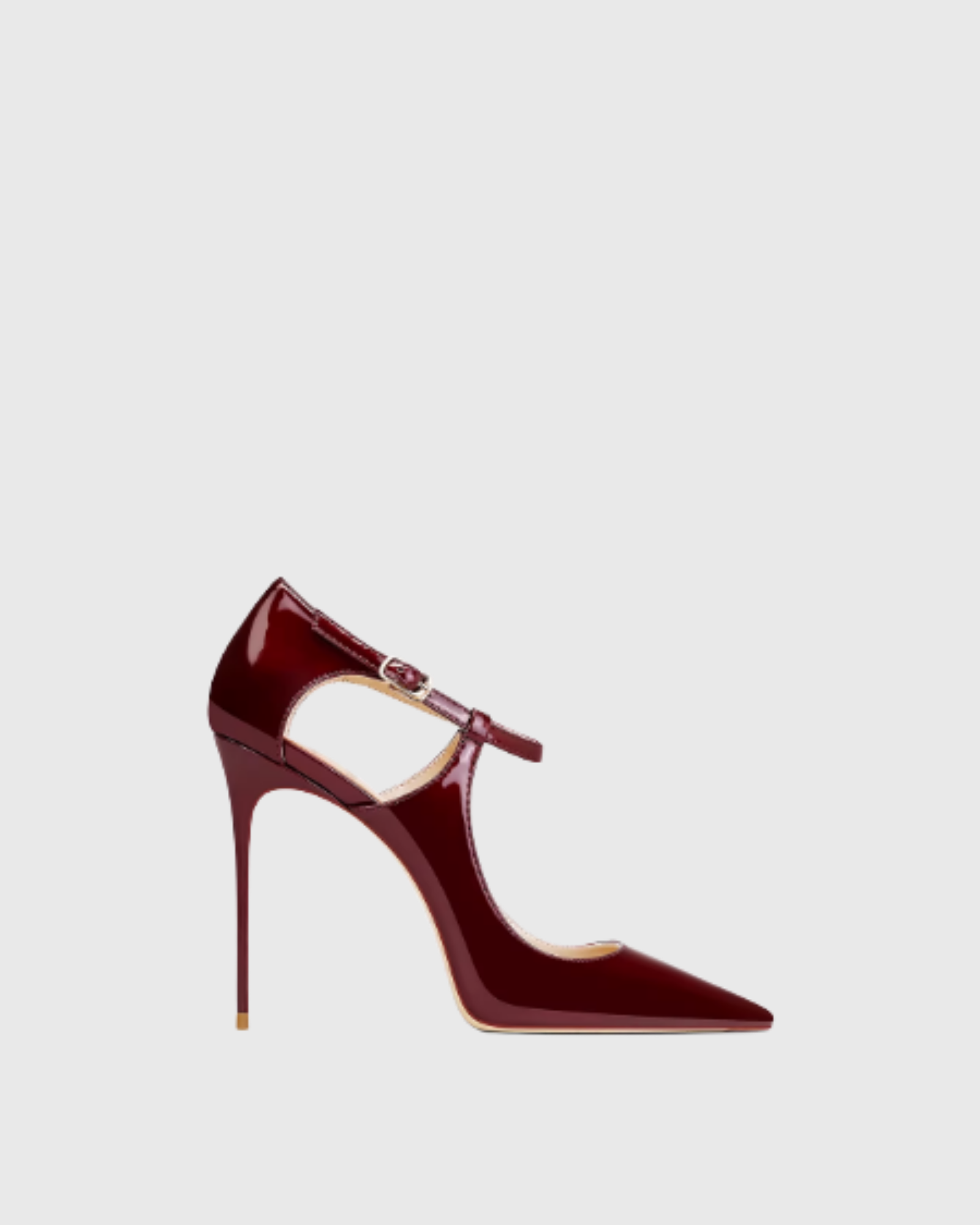 Fern Side Cut Leather Pumps In Red